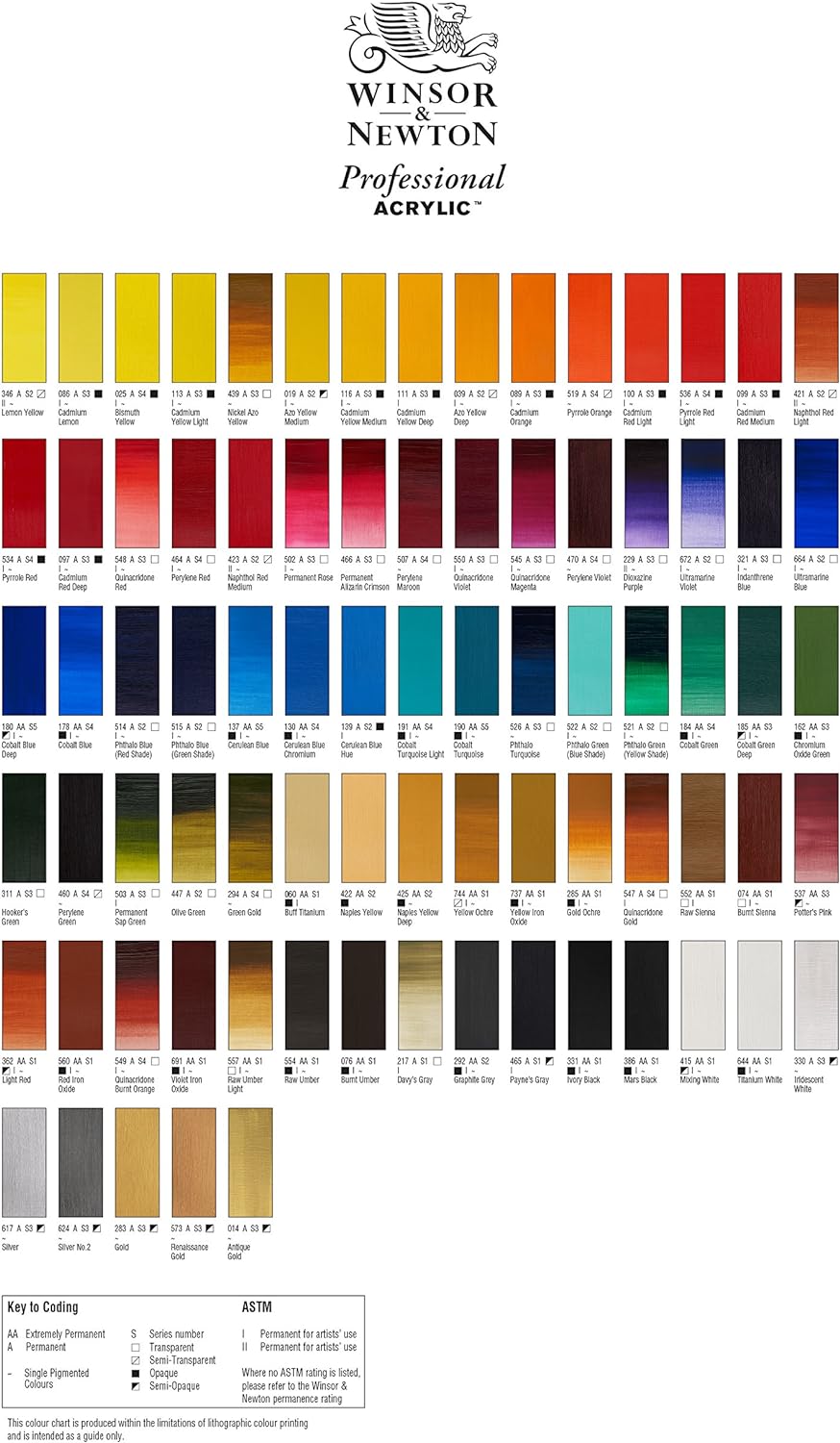 Winsor & Newton – pintura profesional acrílico de color