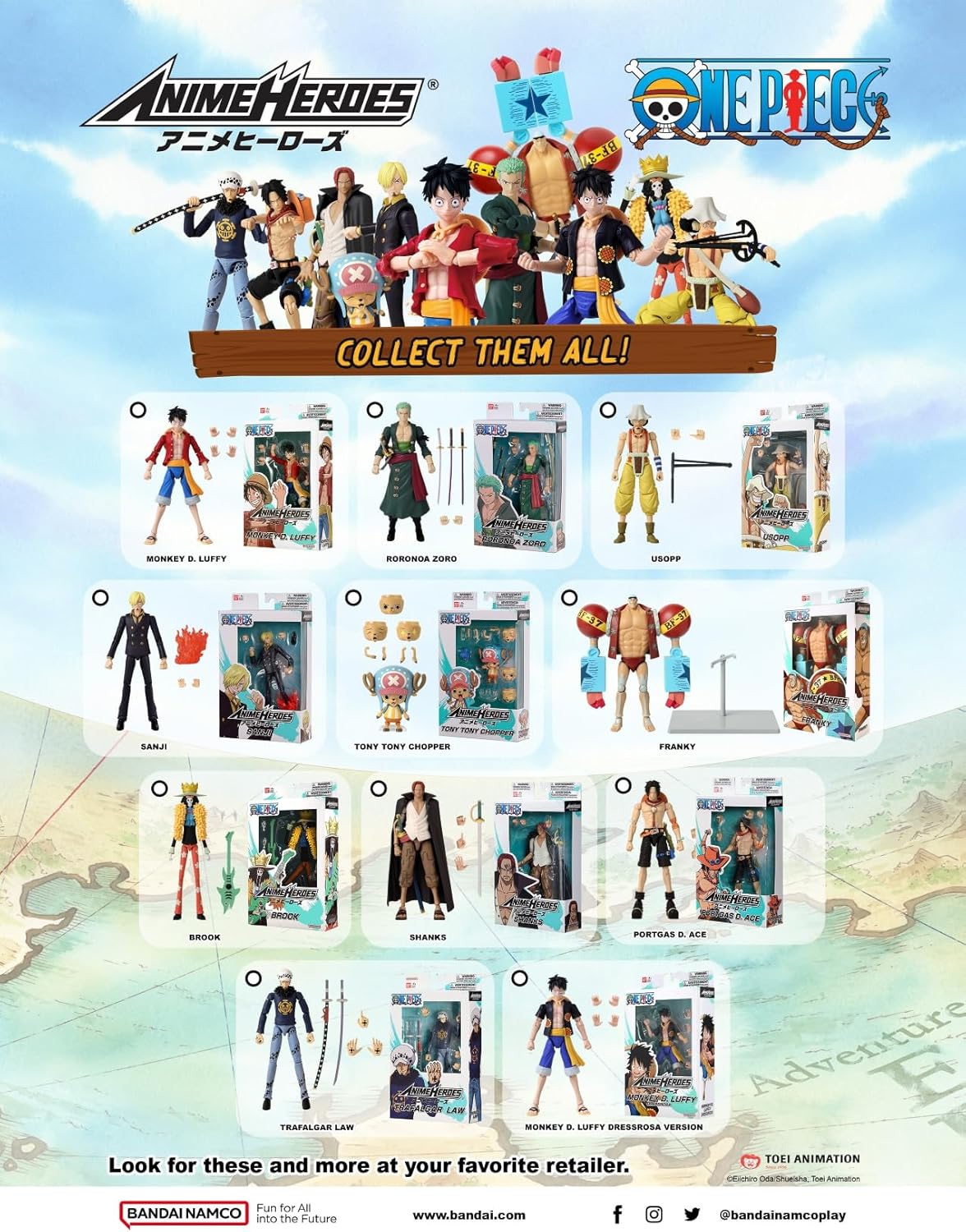 ANIME HEROES – Una pieza – Figura de acción Usopp