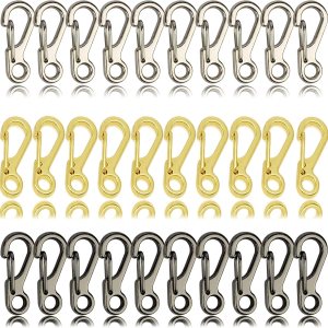 30 ganchos de resorte para Keychian, mini hebilla colgante de resorte, mini mosquetón, clips de llavero de paracaídas, cierres de hebilla para 30 ganchos de resorte para Keychian, mini hebilla colgante de resorte, mini mosquetón, clips de llavero de paracaídas, cierres de hebilla para