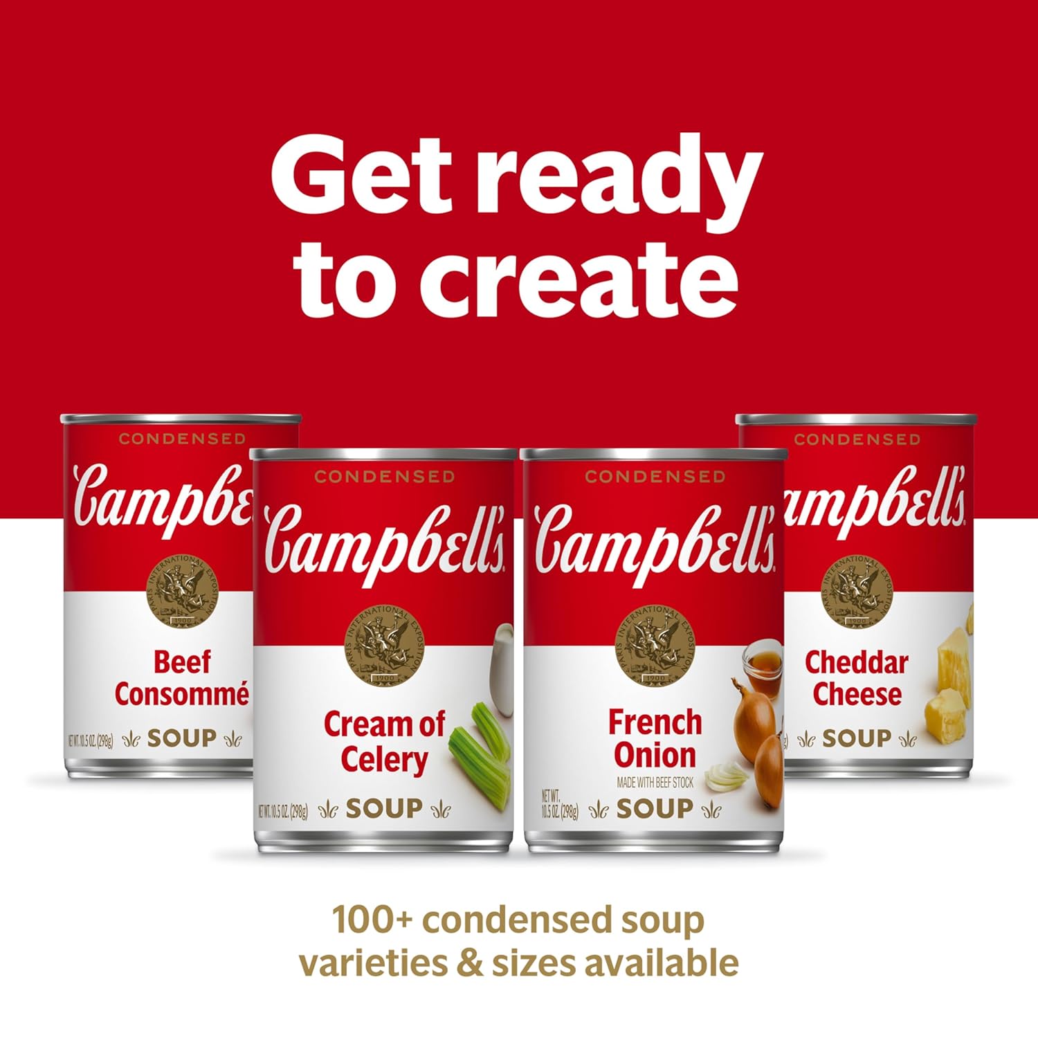 Campbell’s Crema condensada de sopa de champiñones con ajo asado, lata de 10.5 oz