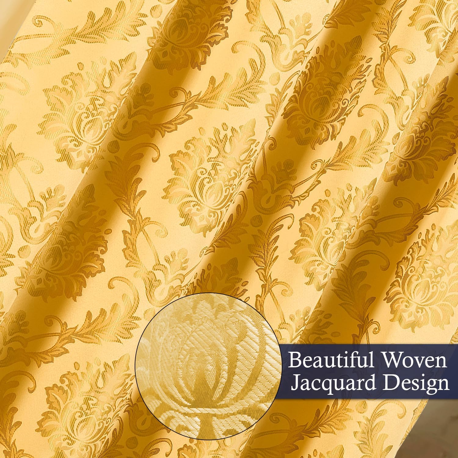 DreamField Linen Juego de 2 paneles de cortinas de jacquard de lujo para ventana, con cenefa adjunta y dos alzapaños, 108 x 84 pulgadas de largo,