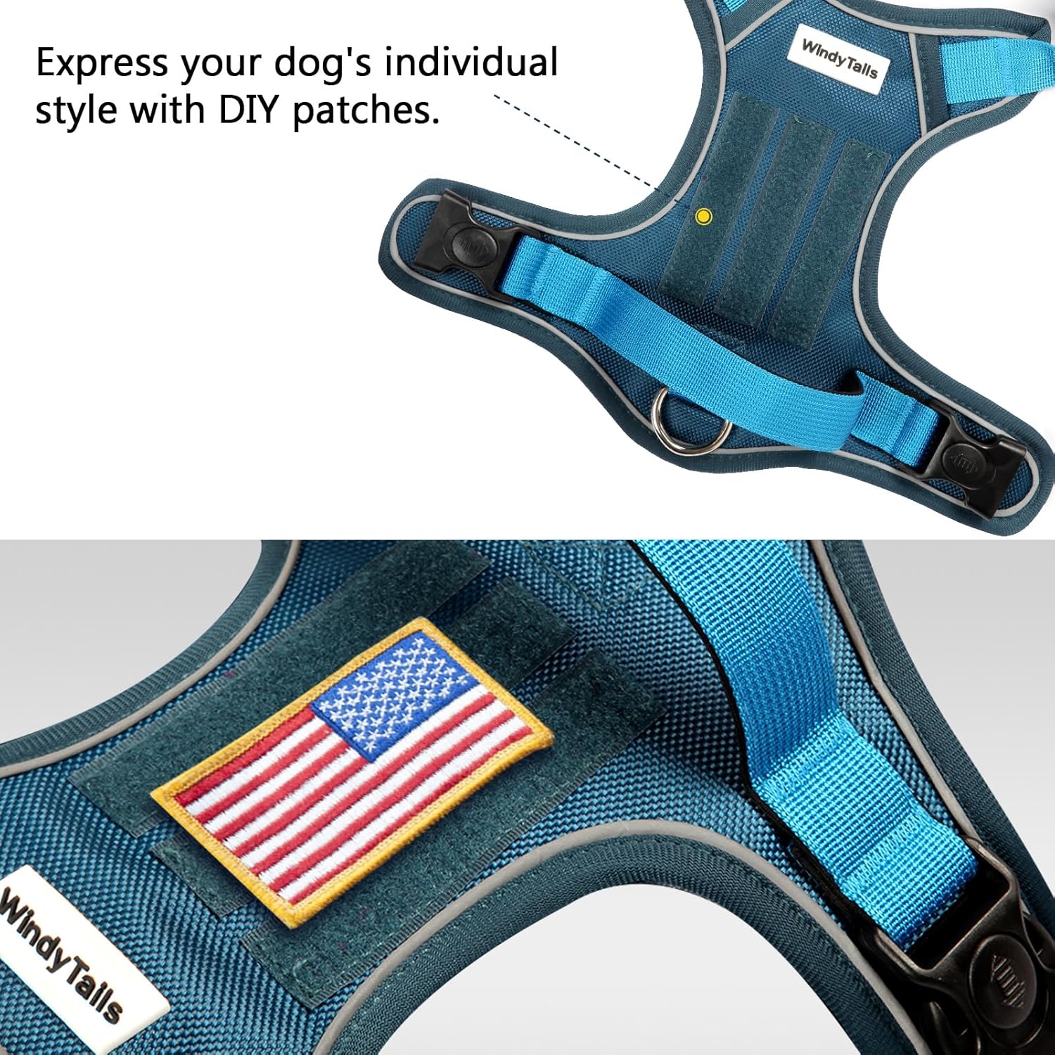 Arnés para perro grande, mediano, pequeño y extra grande, antitirones, para perro grande, mediano y mediano con clip frontal, arnés ajustable