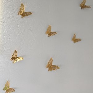 Calcomanías de pared de mariposa dorada 3D, 24 calcomanías de pared de mariposa de 3 tamaños, calcomanías de mariposa doradas metálicas extraíbles, Calcomanías de pared de mariposa dorada 3D, 24 calcomanías de pared de mariposa de 3 tamaños, calcomanías de mariposa doradas metálicas extraíbles,