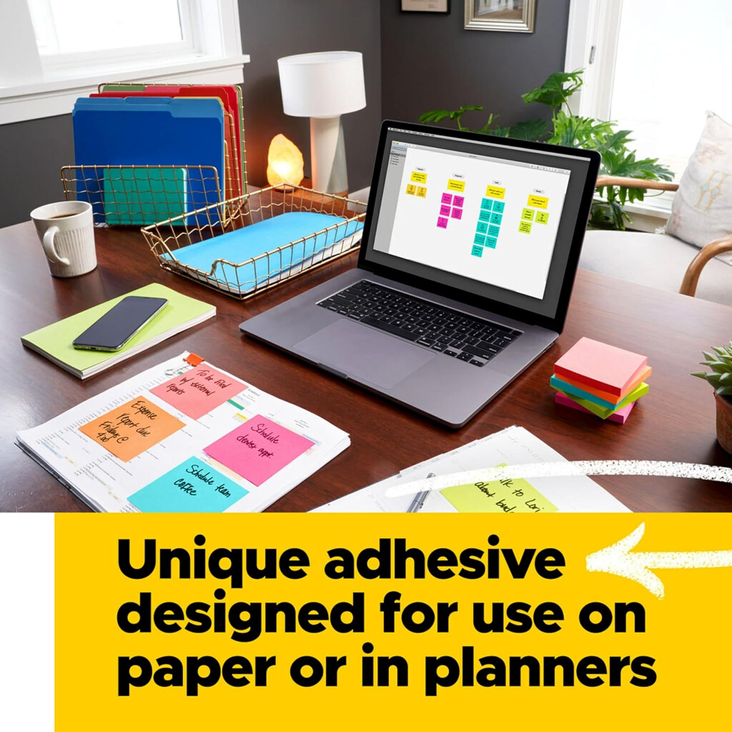 Post-it Paquete de regalo dispensador de notas de búho, incluye 18 unidades Post-it de 3 x 3 pulgadas, dispensador súper adhesivo de notas