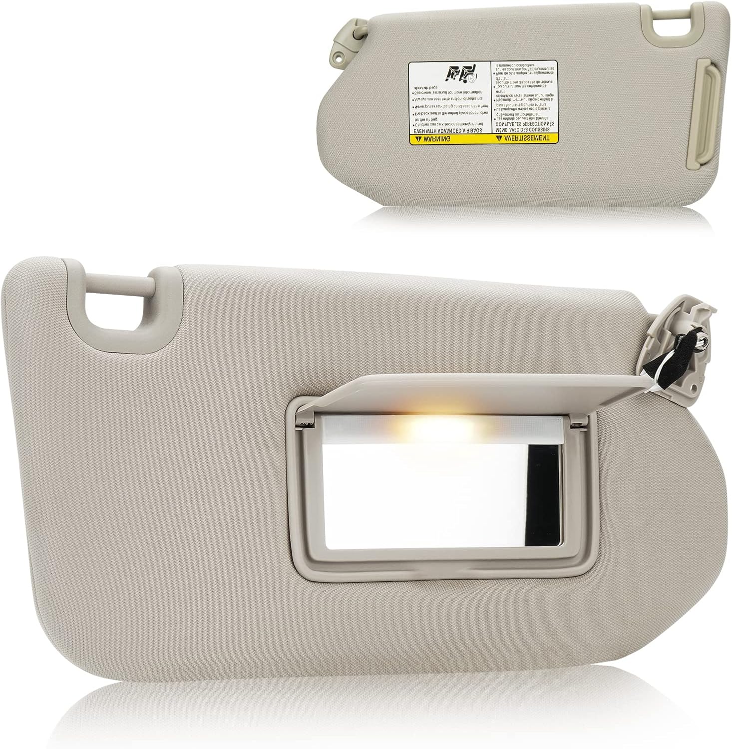 Visera solar del lado del pasajero derecho con ajuste ligero para Nissan Pathfinder 2013-2018, para Infiniti QX60 2014-2017, JX35 2013, reemplaza