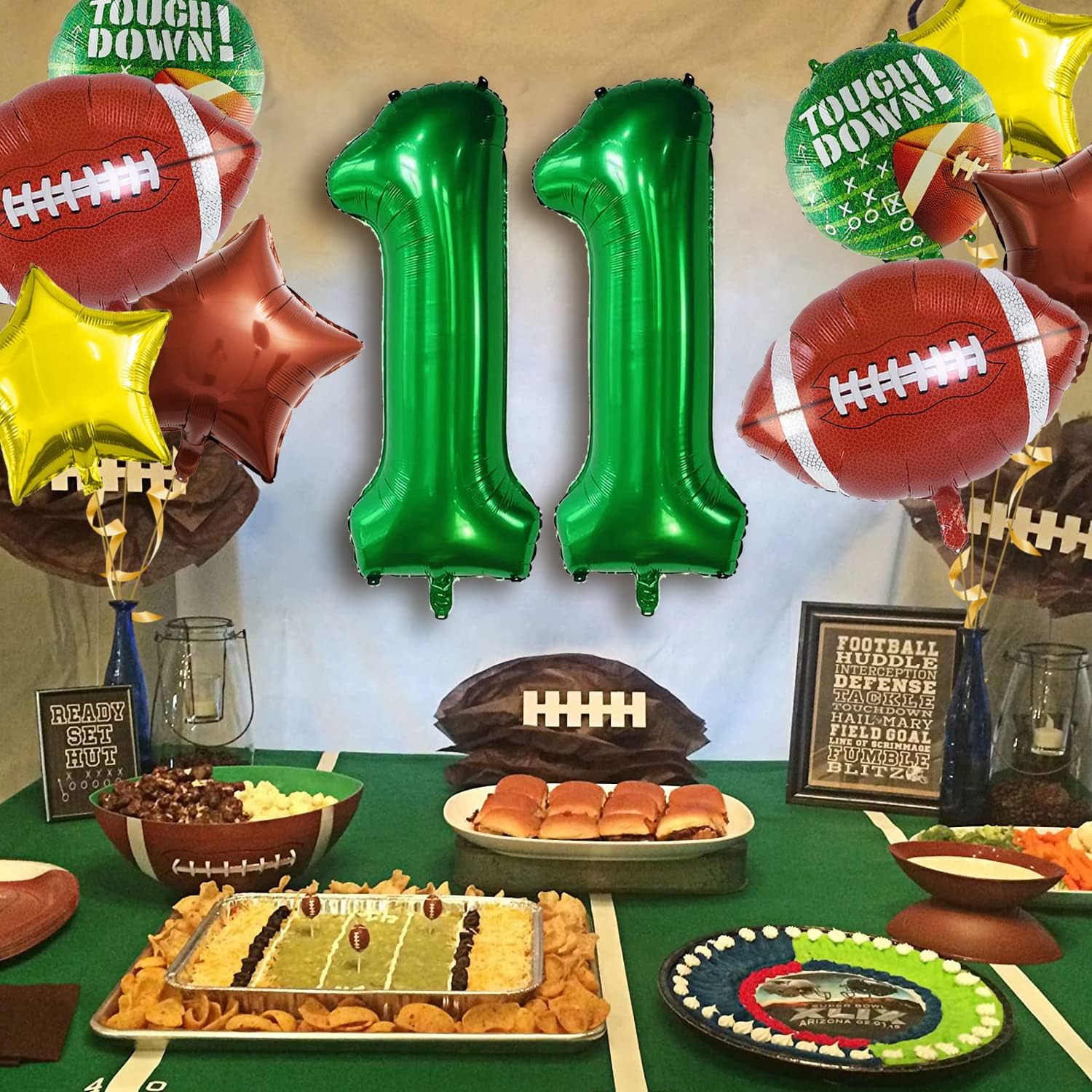 Juego de globos de fútbol americano, decoraciones de fiesta de cumpleaños de fútbol, decoración de fiesta de cumpleaños, decoración de fiesta de