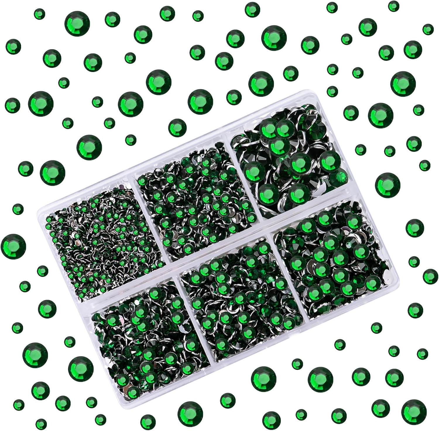 5000 diamantes de imitación de resina con parte trasera plana, 0.079 in, 0.118 in, 0.157 in, 0.197 in y 0.236 in, parte trasera plana para arte de