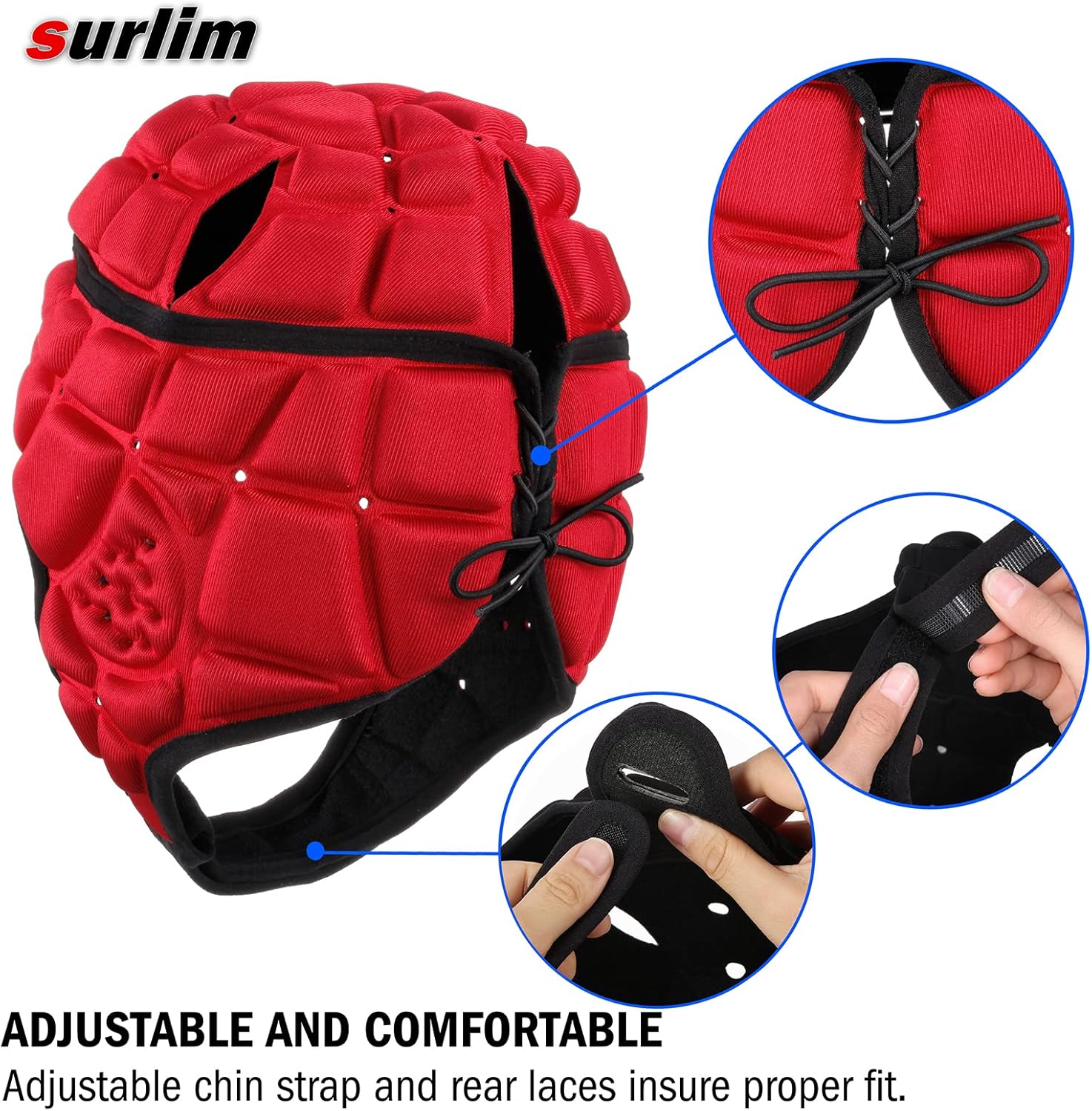 Casco de rugby, protector para la cabeza, para fútbol, scrum, suave, protector para niños y jóvenes