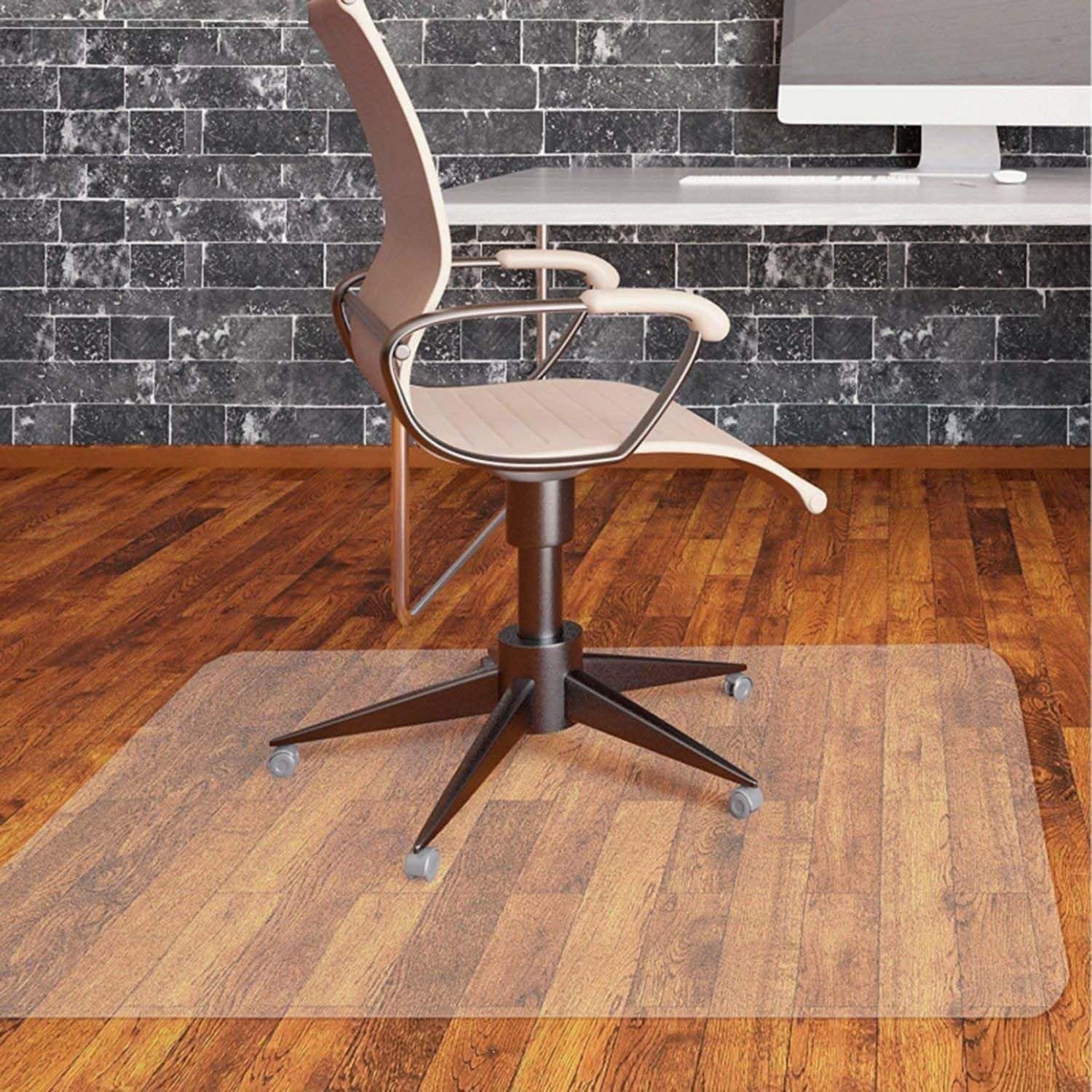 Tapete para silla para suelo de madera dura, 36 x 47 pulgadas, 48 x 63 pulgadas, 71 x 87 pulgadas, tapete transparente antideslizante para silla de