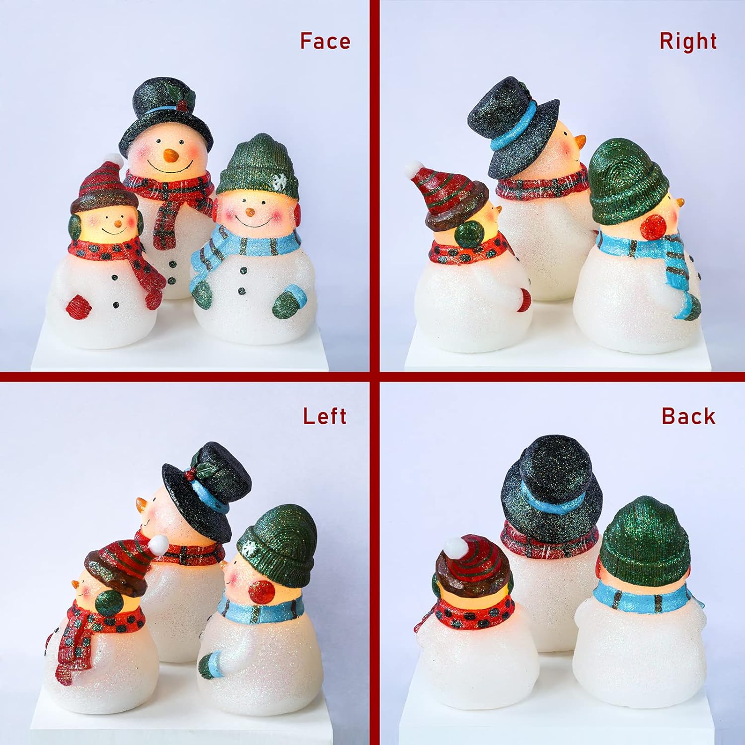 Velas LED de Navidad sin llama, muñeco de nieve, iluminación novedosa, funciona con pilas, con control remoto, velas parpadeantes decorativas para