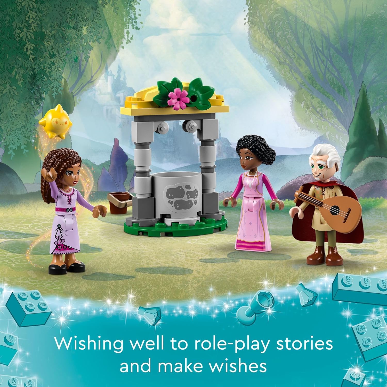 LEGO Disney Wish Asha’s Cottage 43231 – Juego de juguetes de construcción, una casa de campo para la vida de rol en la aldea, regalo coleccionable