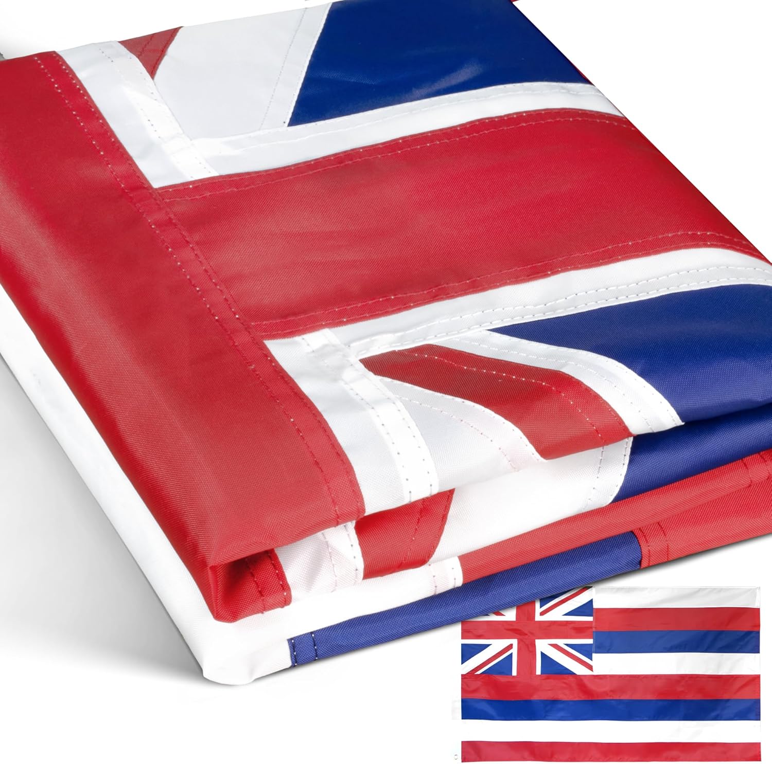 Anley EverStrong Series – Bandera bordada del estado de Hawái de 3 x 5 pies, cabecera de lona bordada y resistente, 4 filas de costuras de