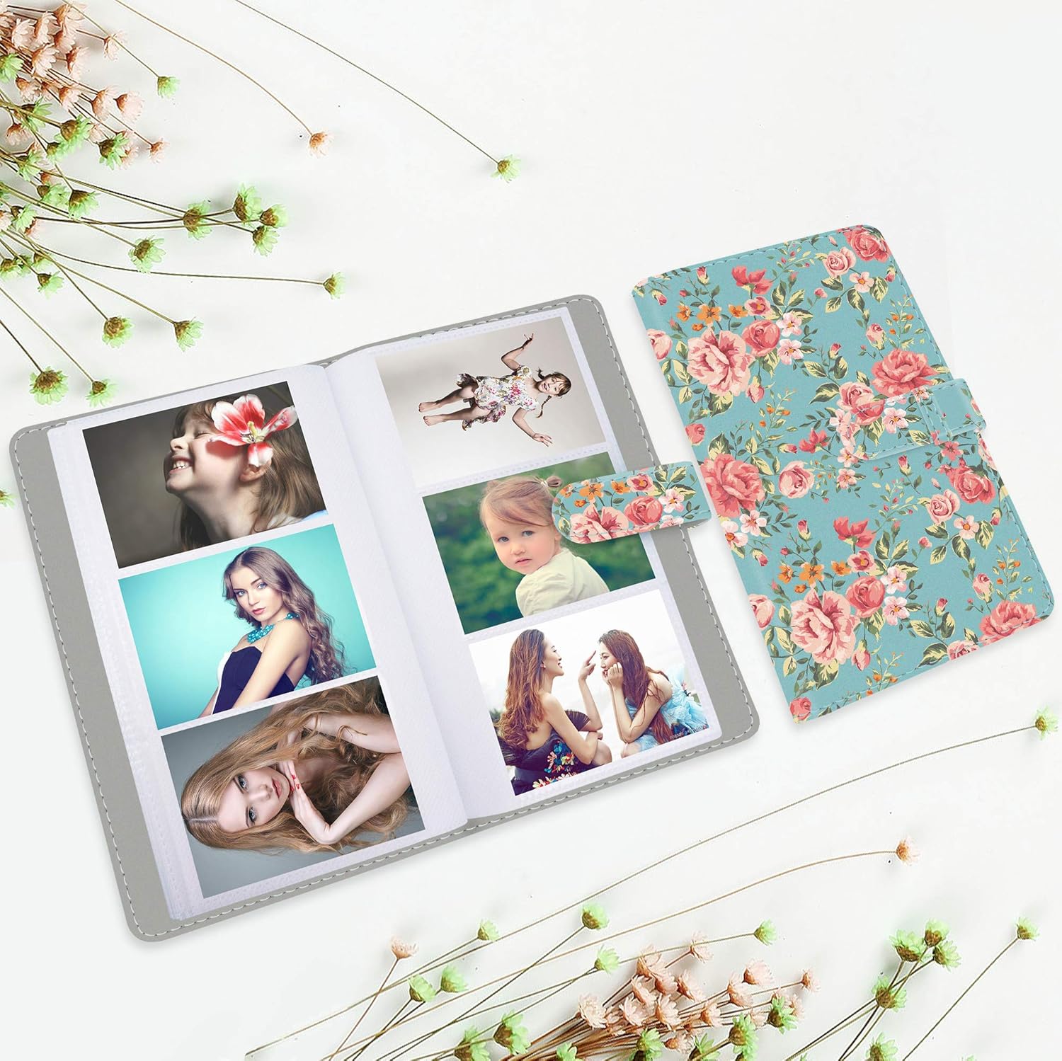 WOLVEN Mini álbum de fotos compatible con Polaroid Fujifilm Mini 7s 8 8+ 9 25 26 50s 70 90 11 película – 4