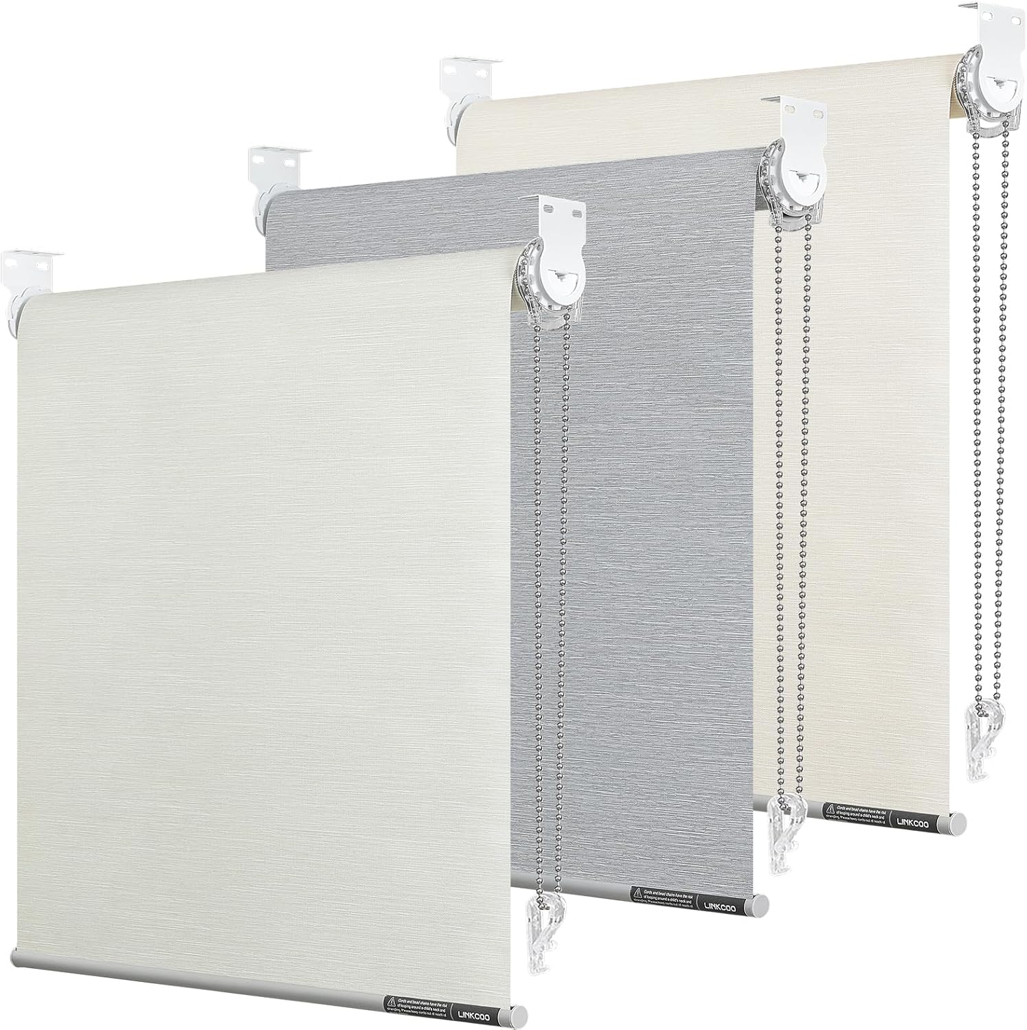 Persianas enrollables 100 % opacas, persianas jacquard con tela impermeable con aislamiento térmico, persianas enrollables para el hogar y la