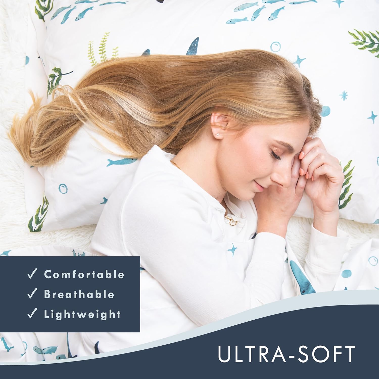 Where The Polka Dots Roam Nautical Ocean – Juego de ropa de cama matrimonial  Juego de ropa de cama súper suave para niños con sábana bajera, sábana