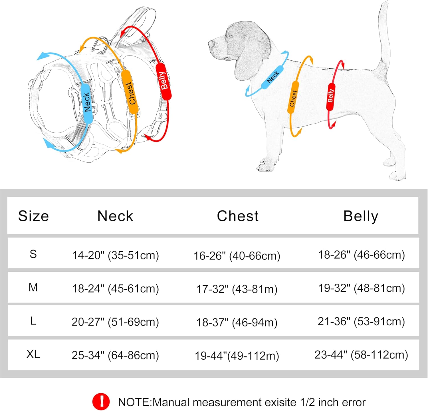 PET ARTIST Arnés multiusos para perros a prueba de escapes, chaleco reflectante ajustable sin tirones con asa de elevación y clip para correa, para