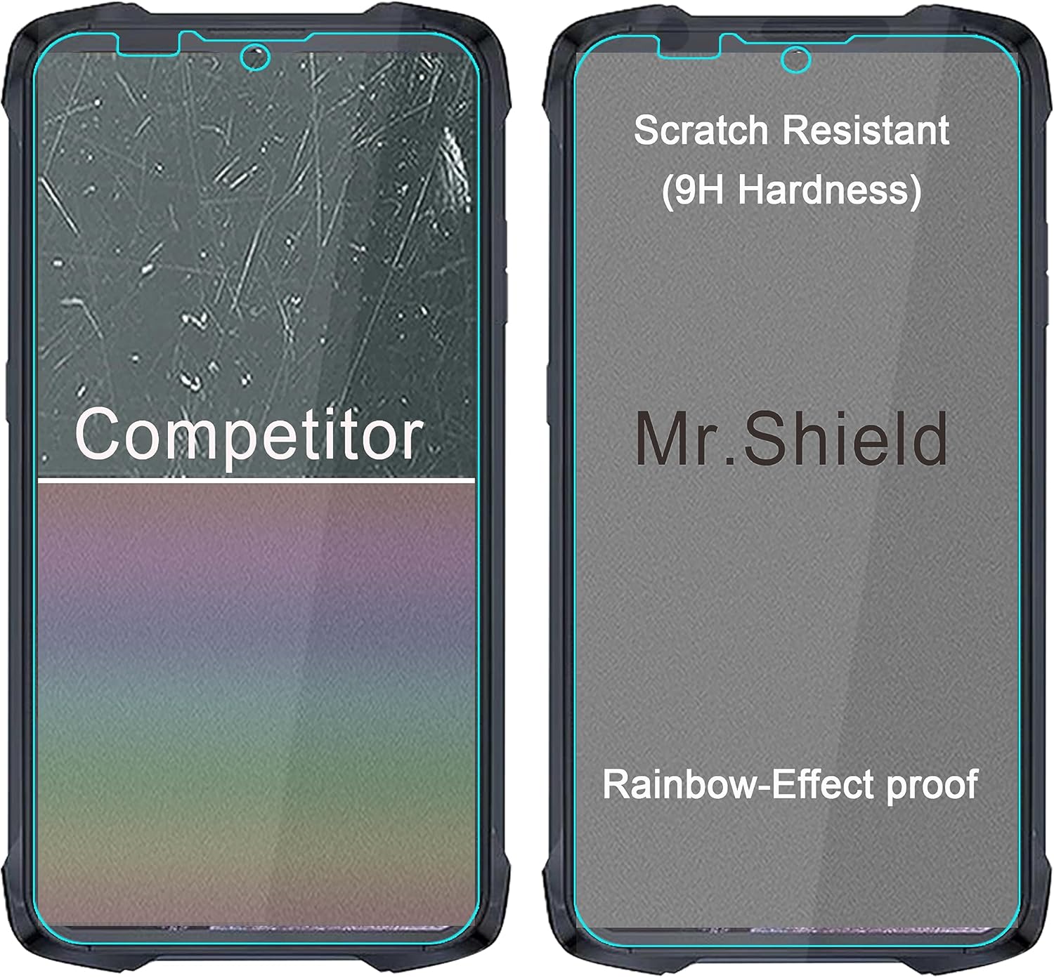 Mr.Shield Paquete de 3 Protector de pantalla para Cubot KingKong 9 vidrio templado Vidrio japonés con dureza 9H Protector de pantalla