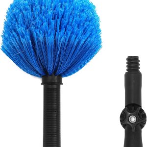 Cabezal de plumero de telaraña, cerdas suaves, cepillo para limpieza en interiores y exteriores, se adapta a postes roscados estándar de 34 pulgadas Cabezal de plumero de telaraña, cerdas suaves, cepillo para limpieza en interiores y exteriores, se adapta a postes roscados estándar de 34 pulgadas