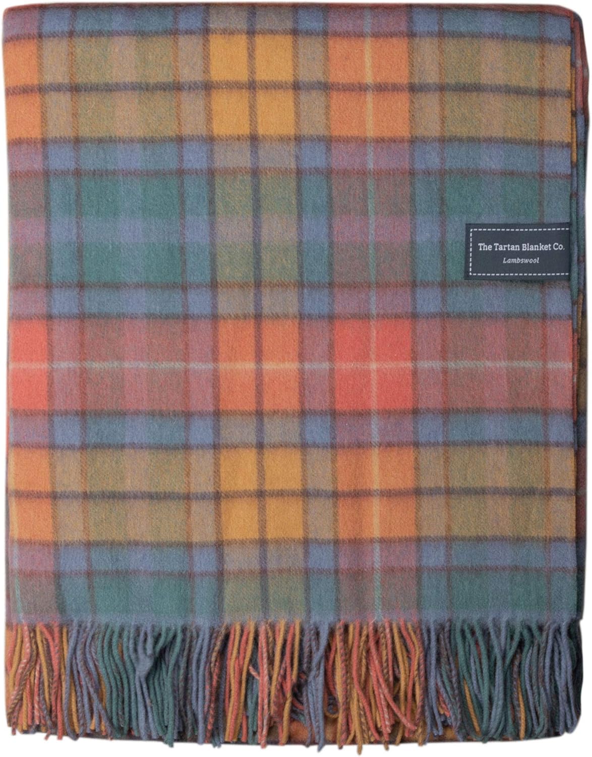 The Tartan Blanket Co. Manta de lana de cordero Buchanan Antique Tartan (59″ x 79″)