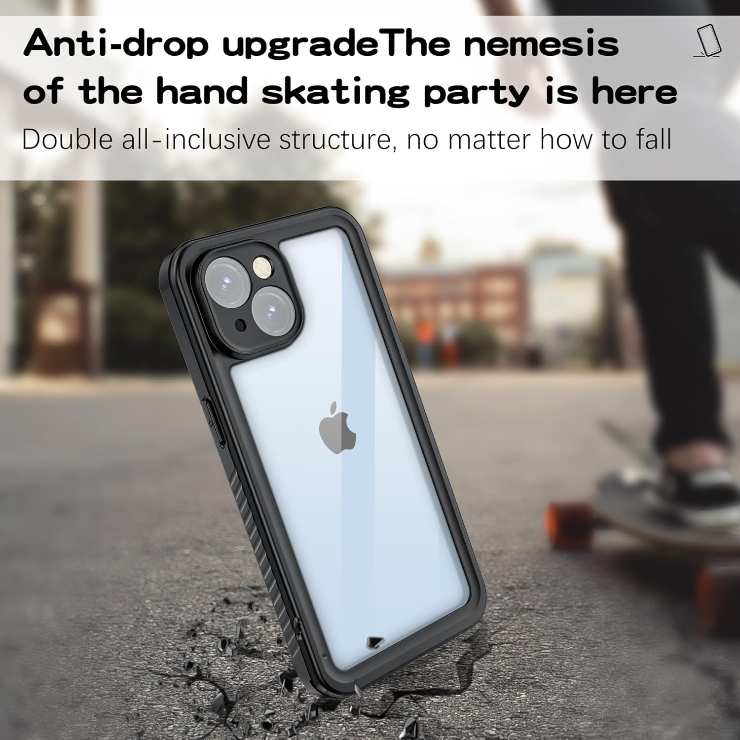 Funda impermeable para iPhone 15 con certificación IP68, a prueba de golpes, a prueba de suciedad, a prueba de nieve, carcasa protectora de cuerpo