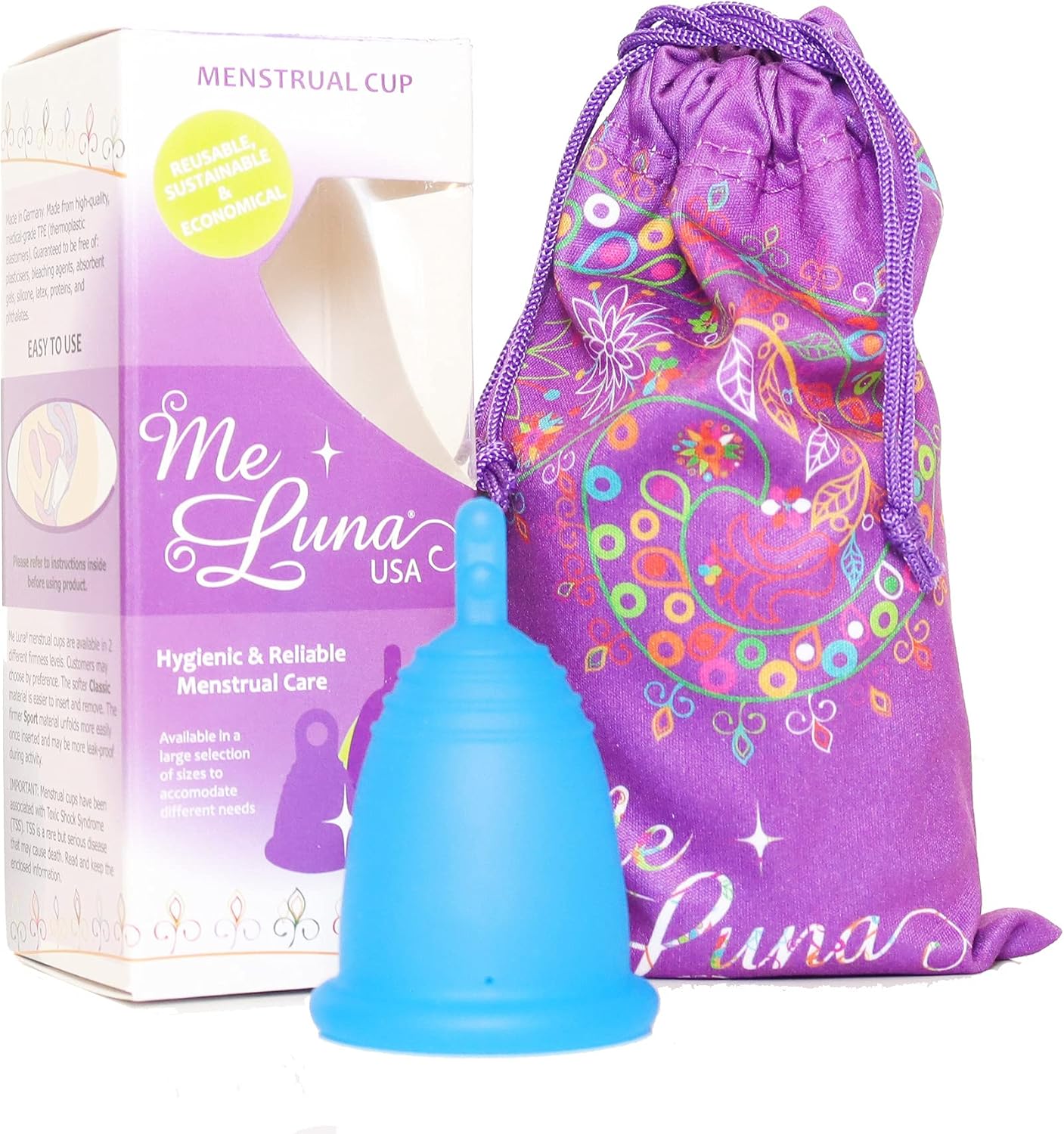 Copa menstrual más personalizable de MeLuna USA  Ajuste personalizado para todo tipo de cuerpo  Copas de período cómodas reutilizables  Alternativa