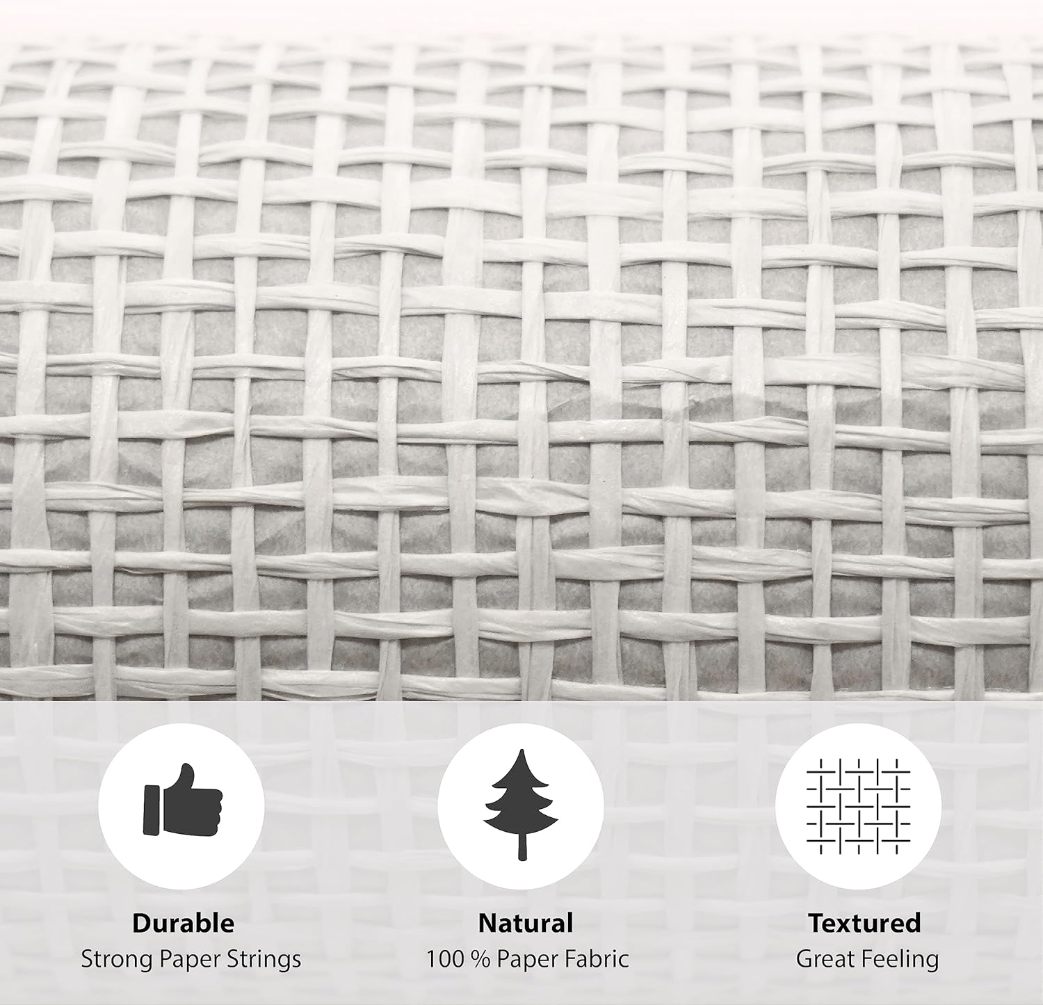 Wallcovering W010102 Cosmo Collection 36 pulgadas de ancho x 8 yardas de largo, tejido de papel natural, textura moderna, sin pegar, para sala de