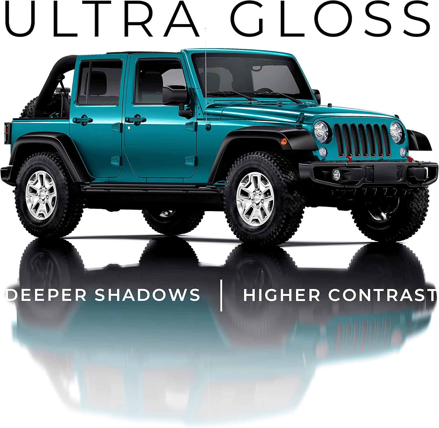 VViViD + Envoltura de vinilo ultra brillante de color azul Miami para automóvil (1.5 x 5 pies)