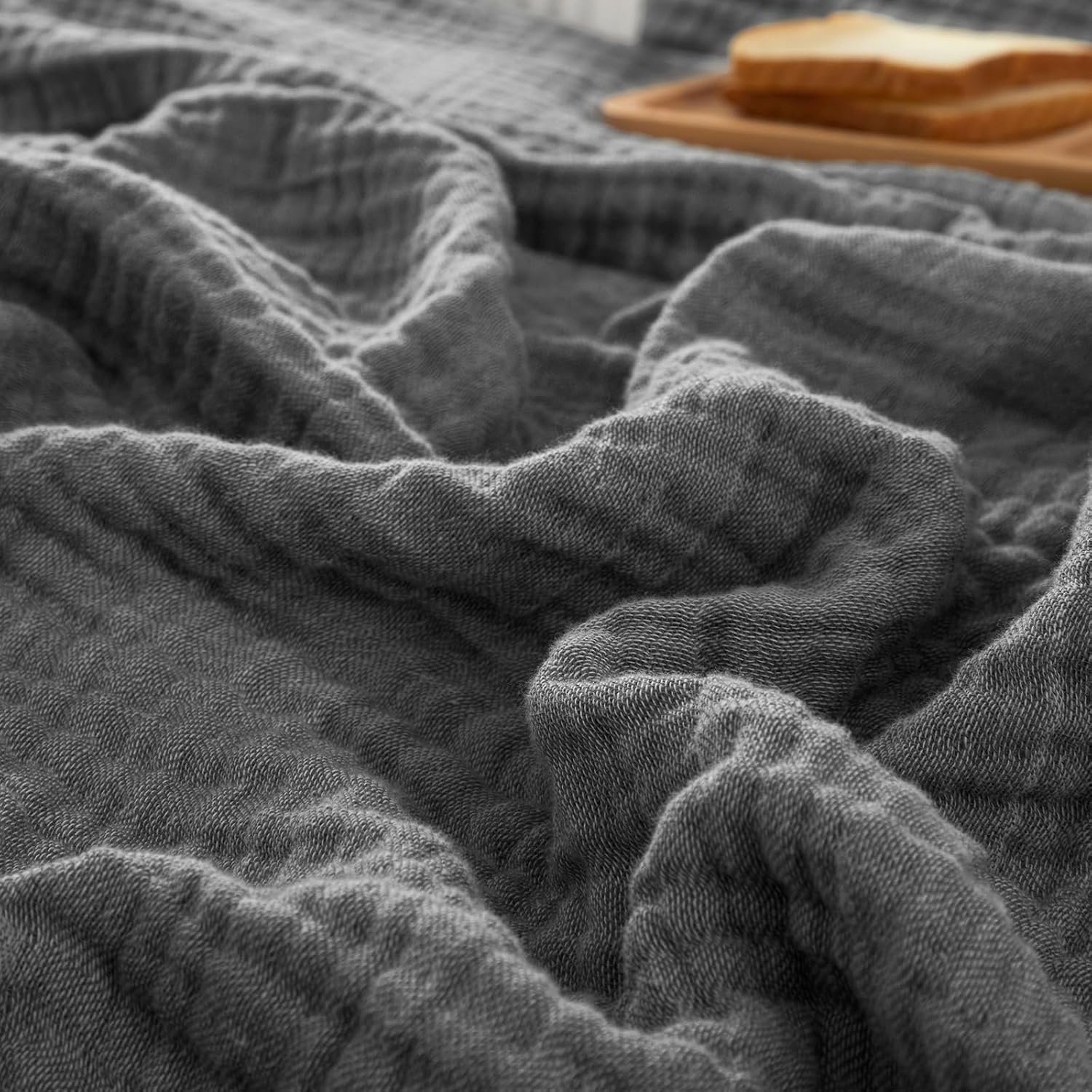 PHF – Manta de muselina 100% algodón para adulto, suave al tacto, transpirable y ligera, perfecta para la decoración del hogar, sofá, cama, para