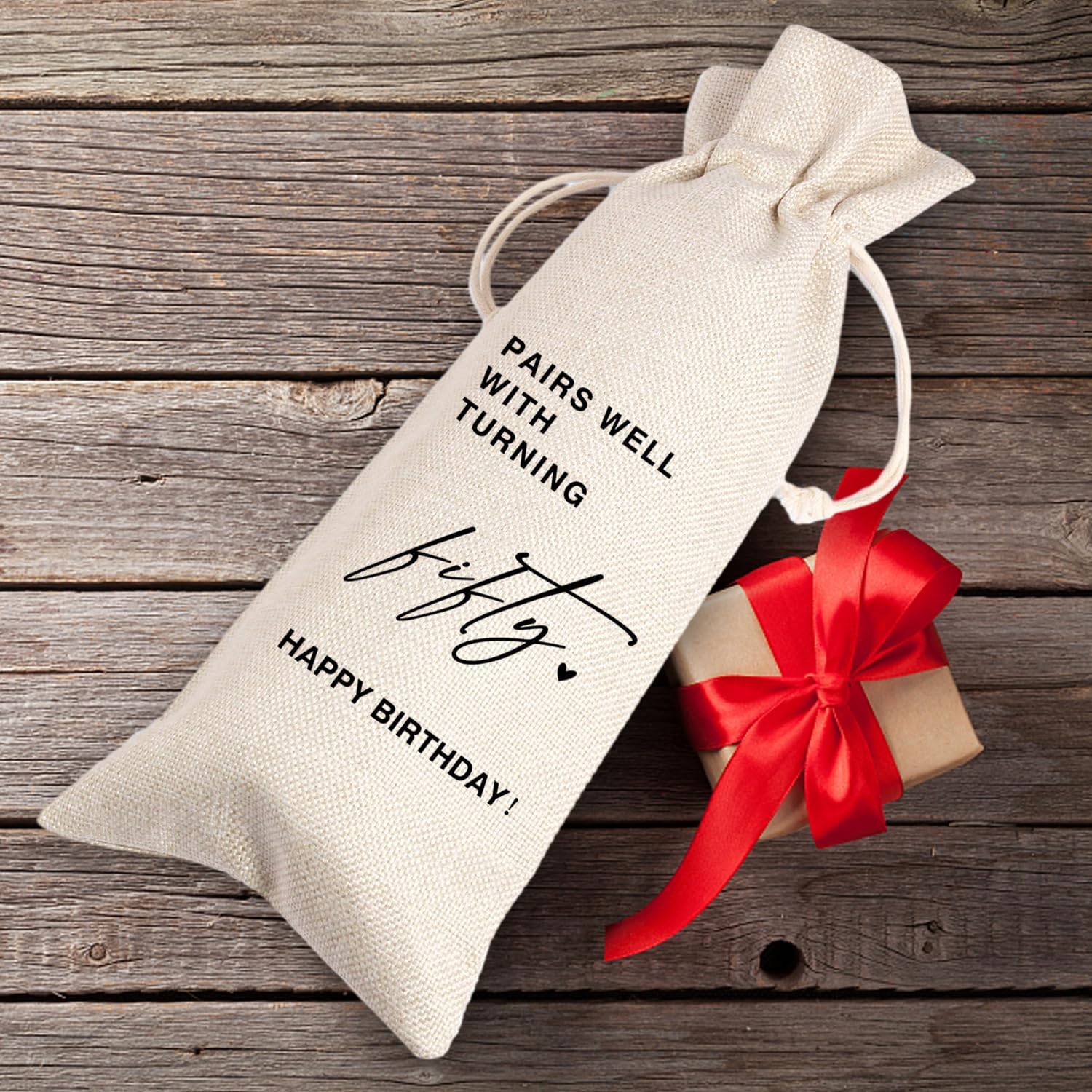 Bolsa de vino de cumpleaños número 50  Regalo de 50 años  Regalo de 50 años  Combina bien con bolsa de cumpleaños  Regalo de cumpleaños para él y