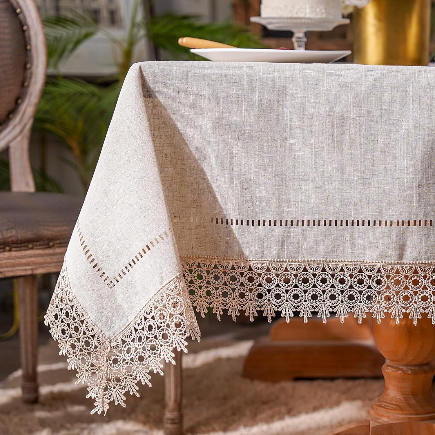 ARTABEL – Manteles de mesa de trabajo cortados con encaje láser troquelado a láser, exquisitos vintage, Shabby Chic para vacaciones, bodas, mesas