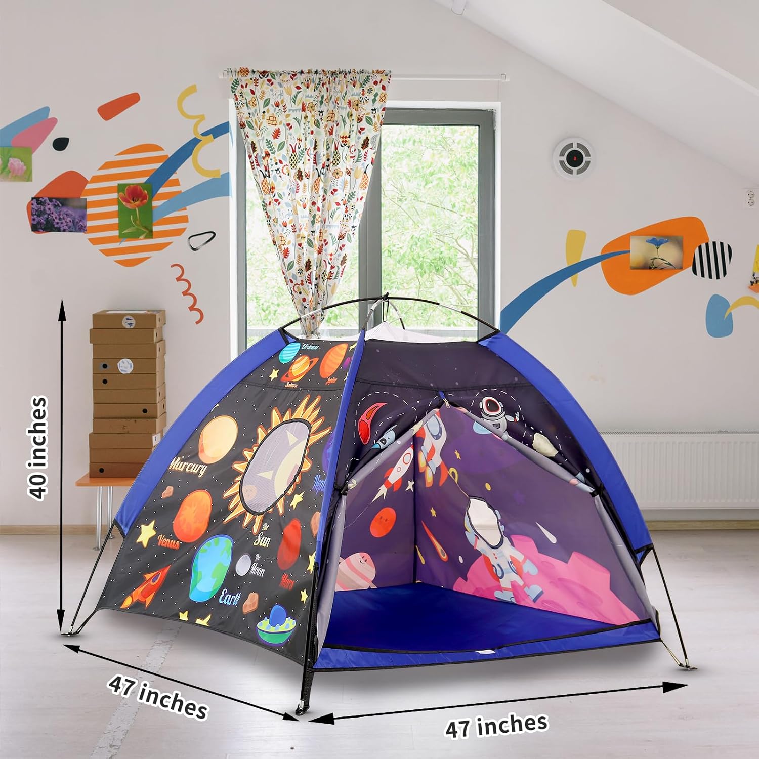 Tienda de campaña para niños, casa de juegos Lucky castle para niños y niñas, tienda de campaña con cúpula fácil y divertida tienda de campaña para
