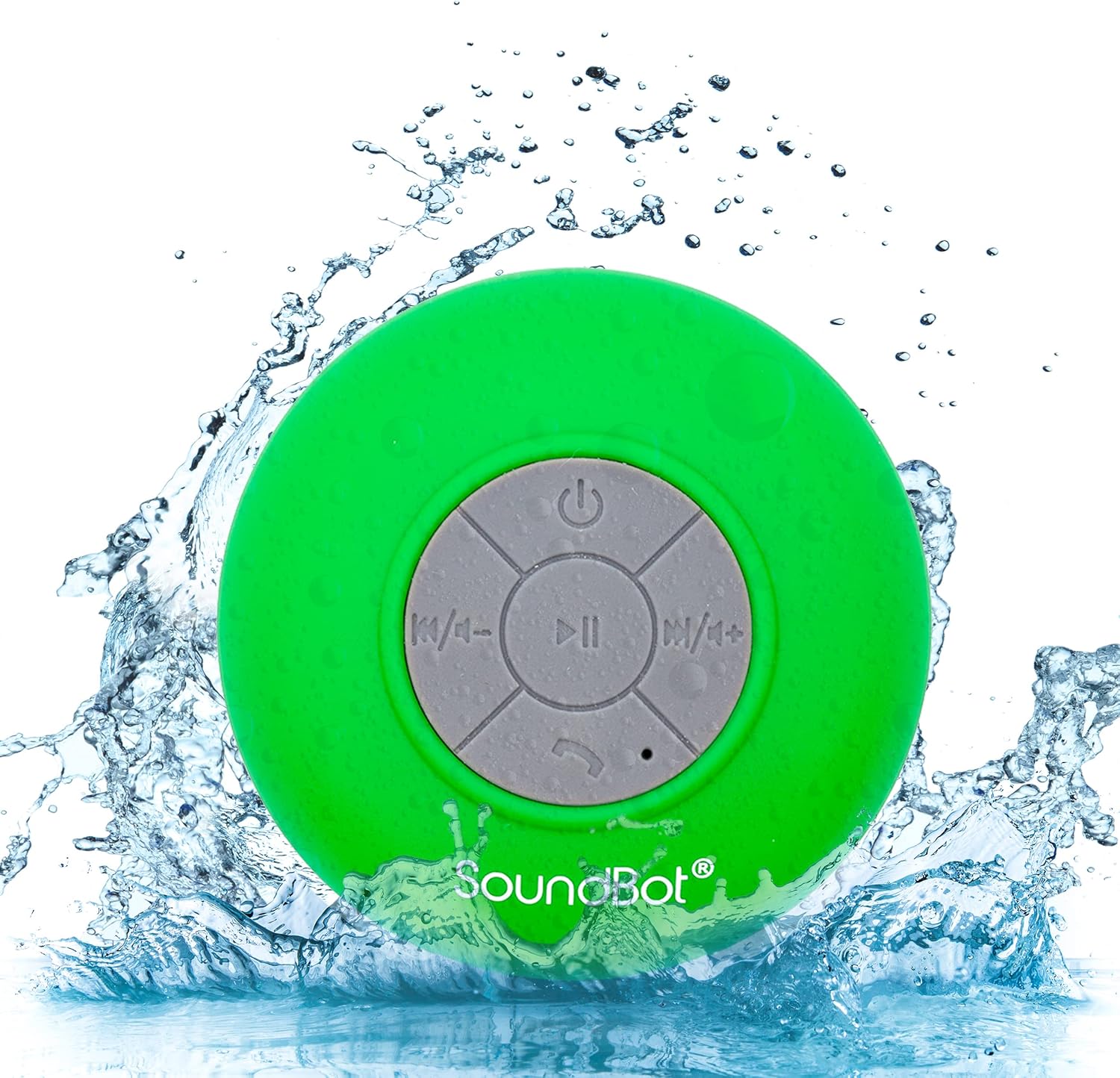 Soundbot SB510 HD Altavoz de ducha Bluetooth resistente al agua, manos libres portátil con micrófono integrado, 6 horas de tiempo de reproducción,