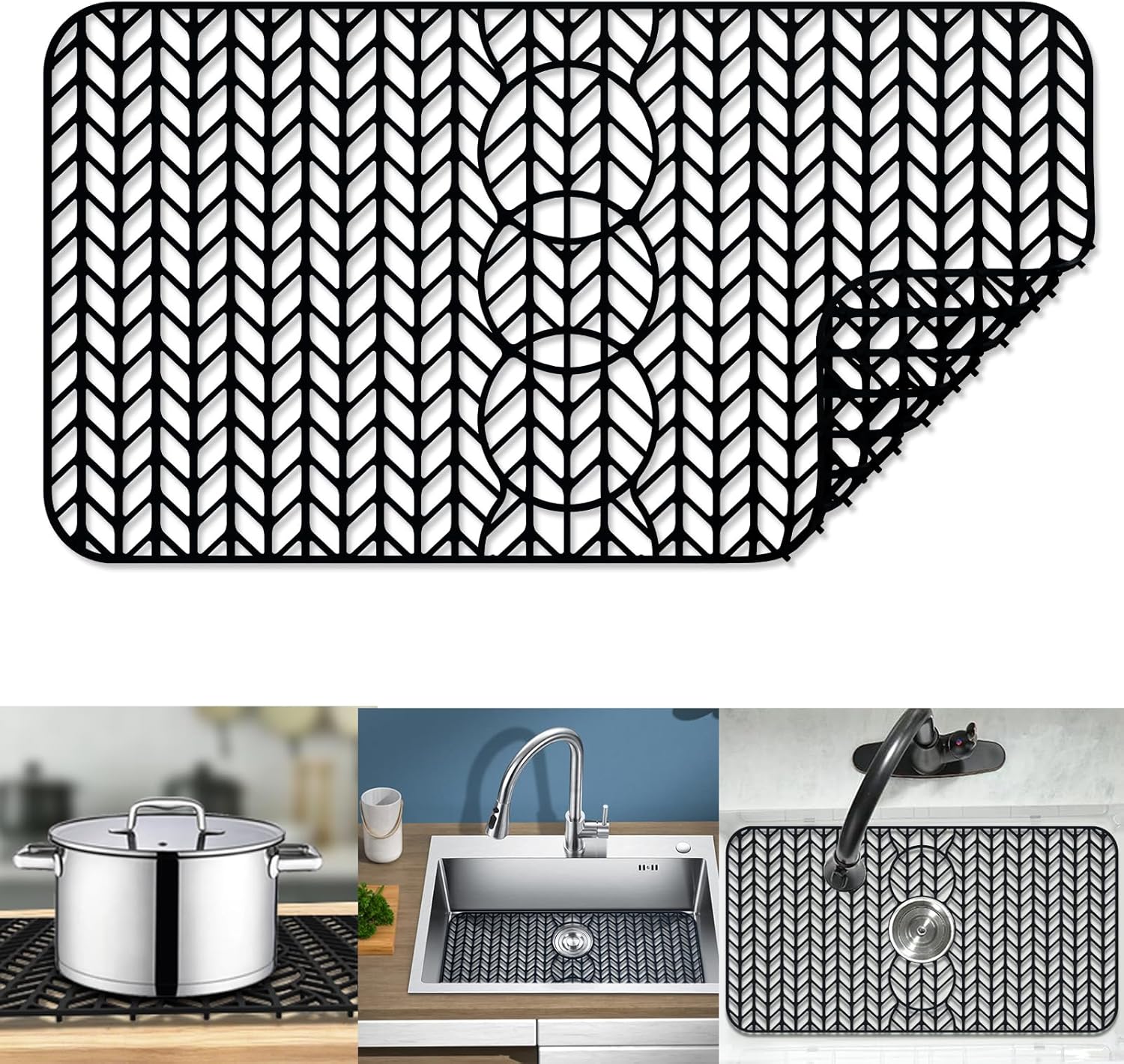 JOOKKI Protectores de fregadero para fregadero de cocina de 13 x 11 y 16 x 12 y 18 x 12 y 19 x 13 y 24 x 12.5 y 26 x 14 y 28 x 14 y 29 x 15