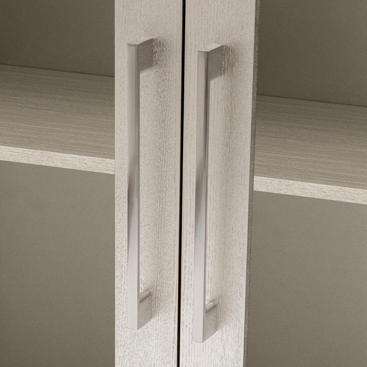 Knocbel Armarios de almacenamiento Accent con puertas de vidrio templado y estantes ajustables, entrada, pasillo, vestíbulo, mesa, armario,