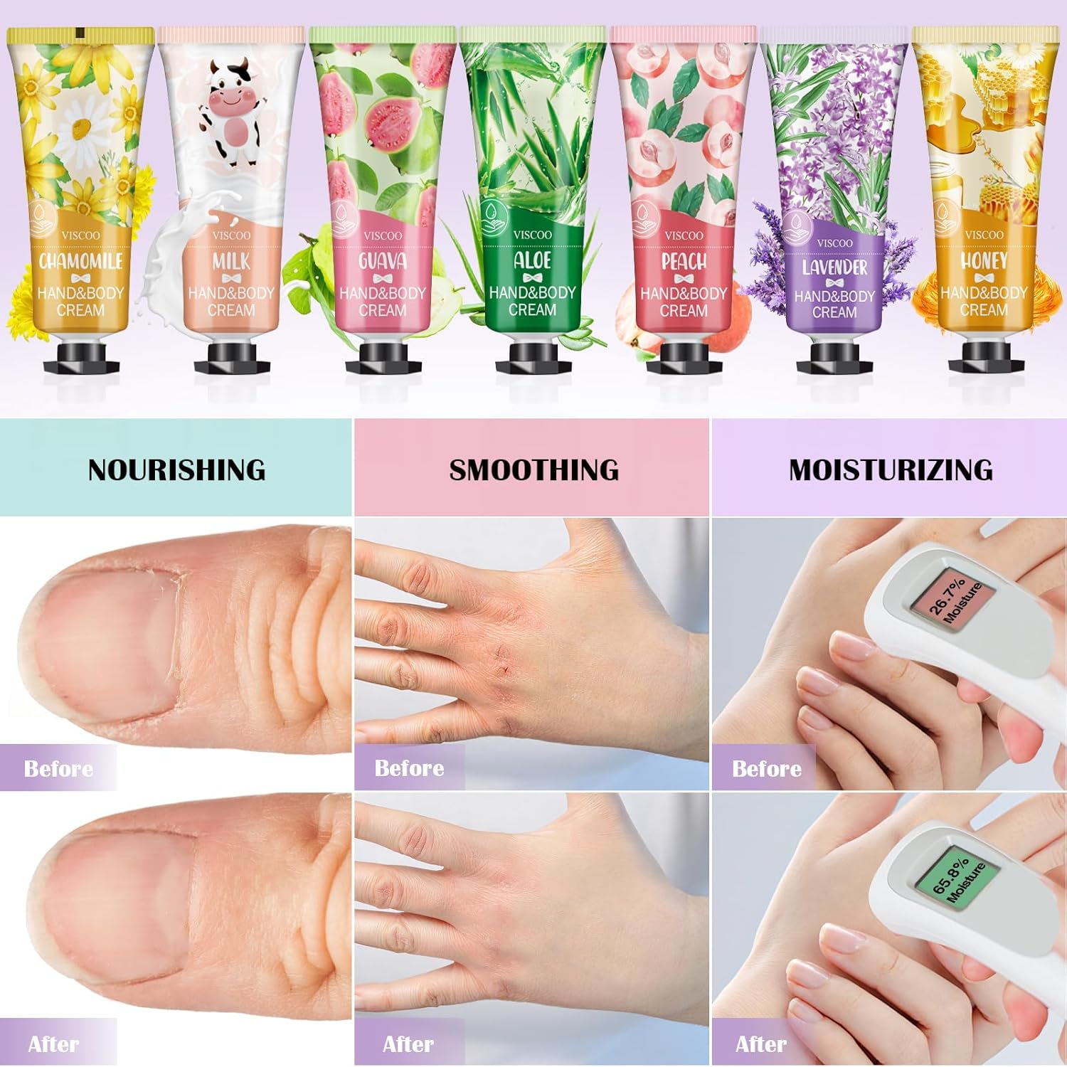 Paquete de 7 regalos de crema de manos para mujeres, regalos del día de la madre, regalos de agradecimiento para profesores, regalos de semana de