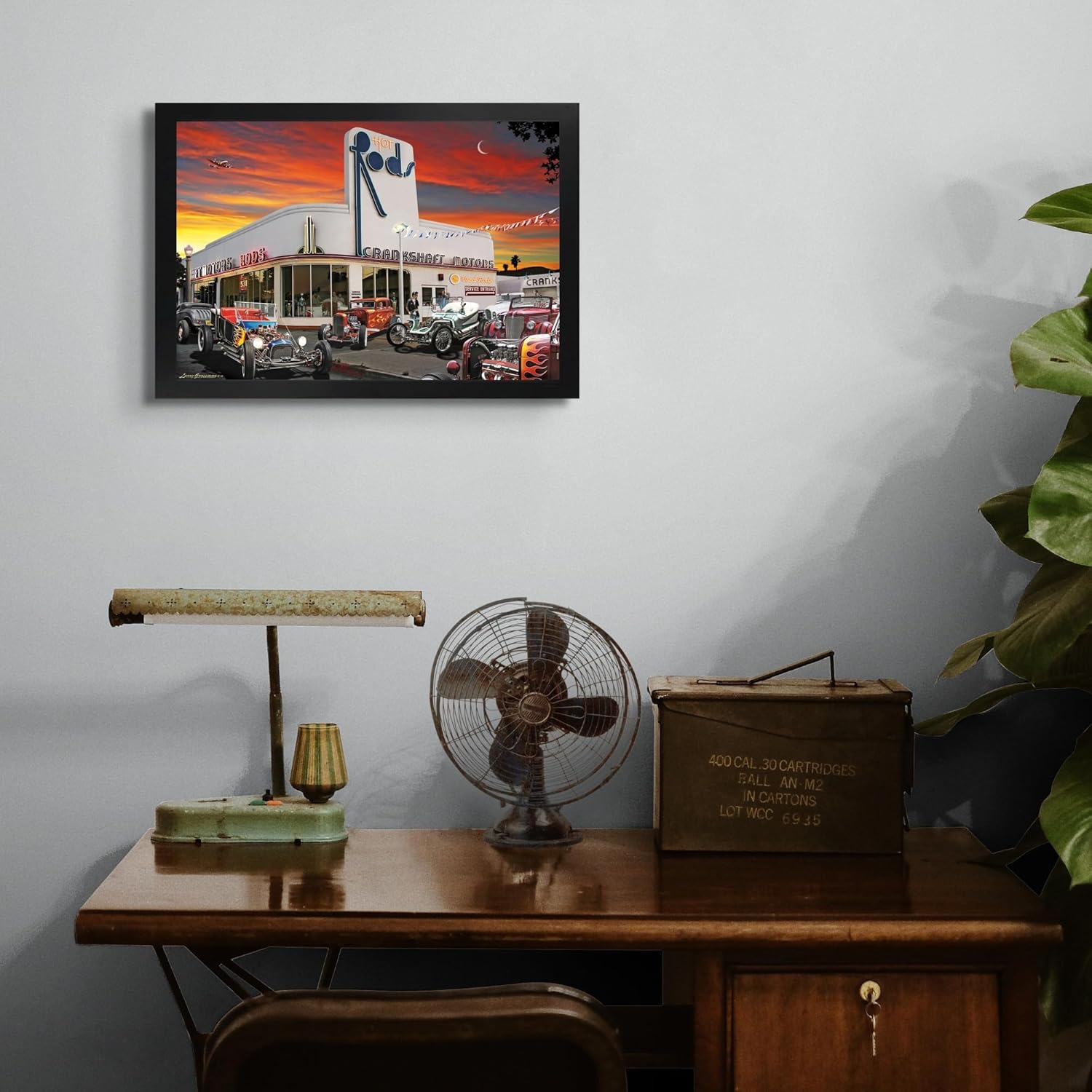 Póster de motor de cigüeñal para decoración de pared, impresión enmarcada  Pósters de Hot Rods y autos clásicos para el hogar y la oficina, imágenes