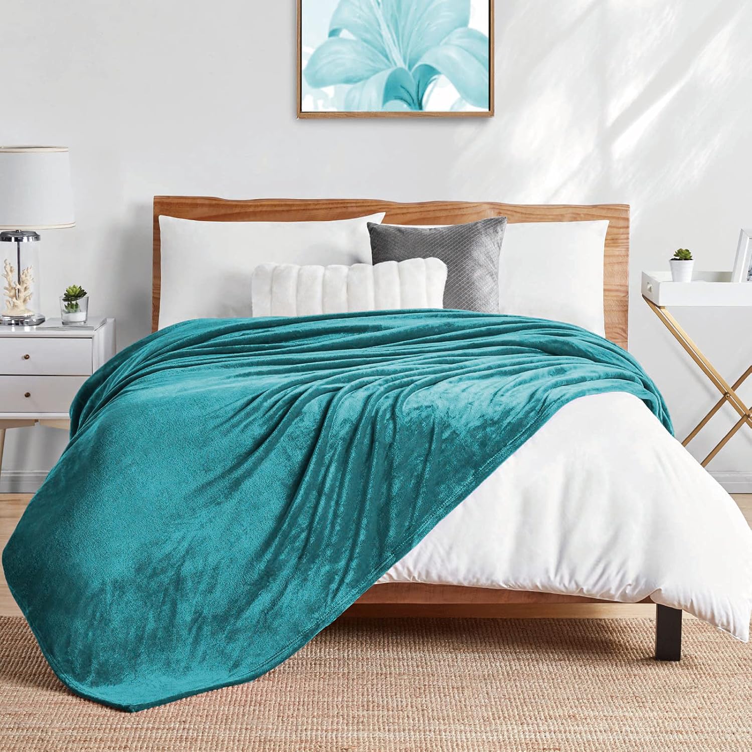 Manta de forro Walensee de felpa, ligera, de microfibra súper suave, para sofá, cama, ultralujosa, cálida y acogedora para todas las estaciones
