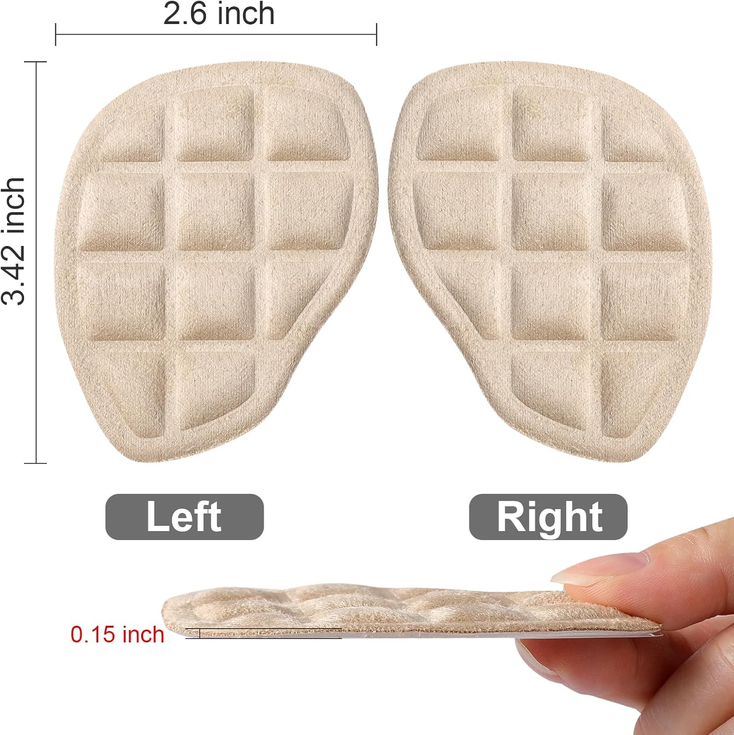 Almohadillas metatarsianas para mujer, inserciones de talón para mujer, almohadillas de talón para evitar que los pies se deslicen hacia adelante,