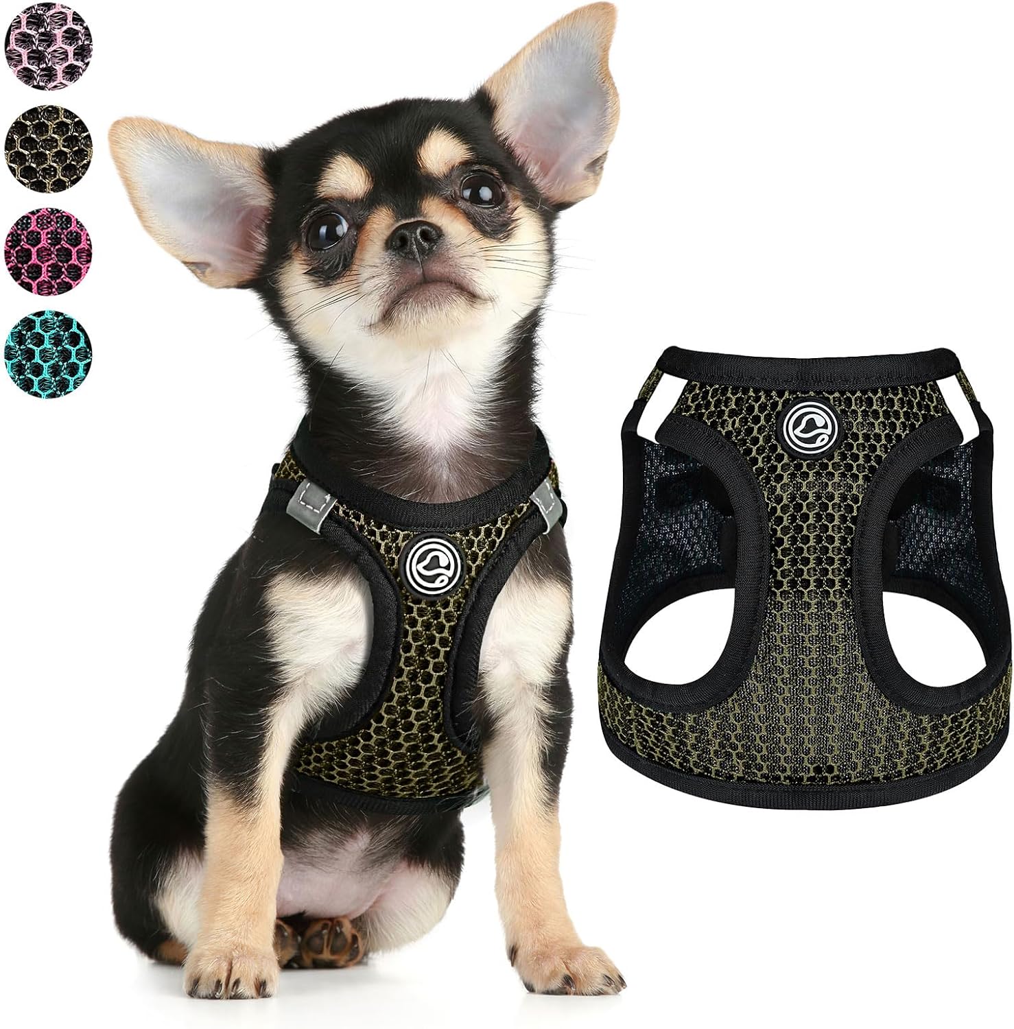 Step in – Arnés para perro pequeño (para perros de menos de 20 libras), arnés de malla de aire para perro, chaleco para cachorro y gato XXXS-L,