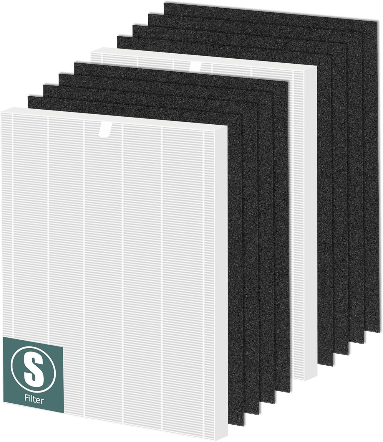 Filtro de repuesto HEPA C545 S para purificador de aire Winix C545, 2 filtros HEPA H13 + 8 prefiltros de carbón activado, parte 1712-0096-00 y