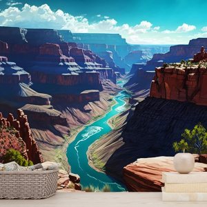 Papel pintado de montaña del Parque Nacional del Gran Cañón, paisaje de la ciudad de Arizona, arte de pared grande para dormitorio, oficina, sala de Papel pintado de montaña del Parque Nacional del Gran Cañón, paisaje de la ciudad de Arizona, arte de pared grande para dormitorio, oficina, sala de