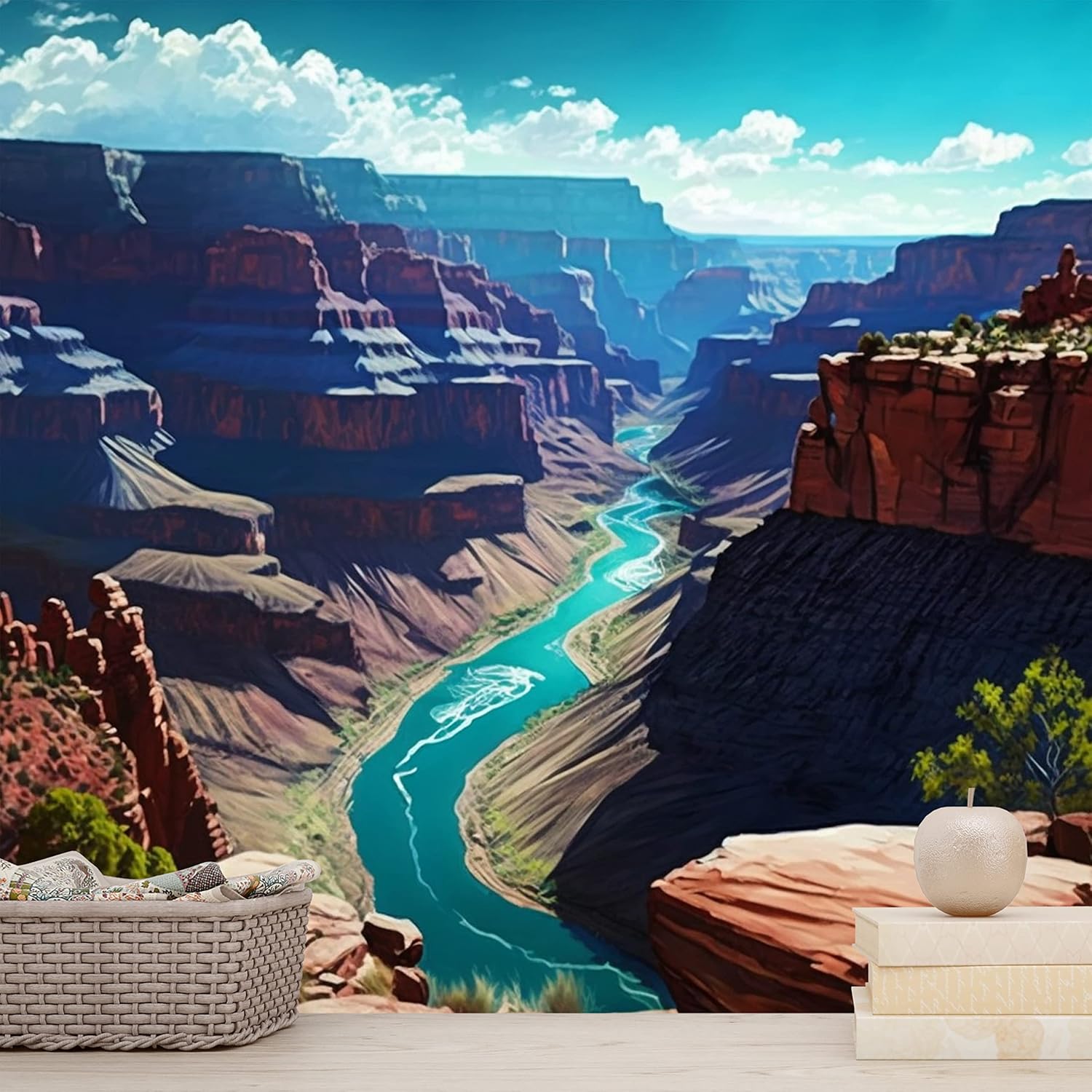 Papel pintado de montaña del Parque Nacional del Gran Cañón, paisaje de la ciudad de Arizona, arte de pared grande para dormitorio, oficina, sala de