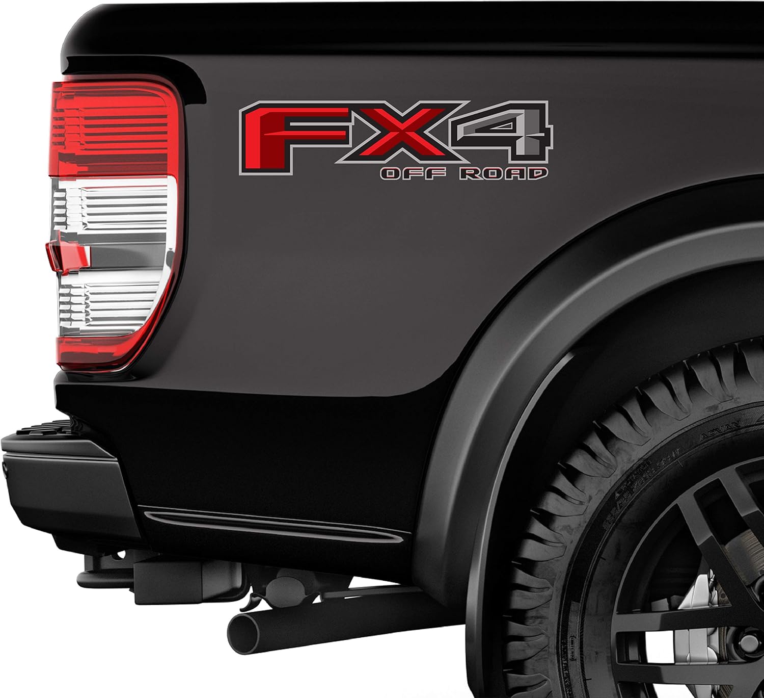 FX4 – Calcomanía de repuesto para bandera negra de Estados Unidos, emblema de cabecera F 150 para camión 4×4 Super Duty (FX4 Off Road calcomanía de
