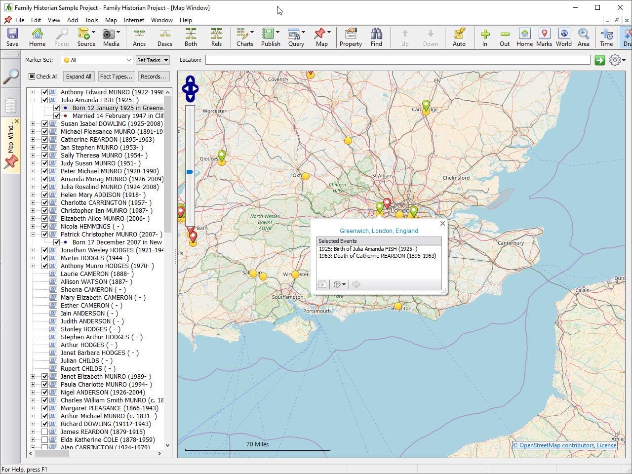 Family Historian 7 Genealogy and Family Tree Software (Windows)