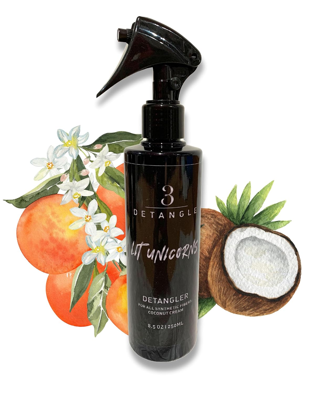 Peluca sin enjuague y desenredante para pelucas de cabello sintético y humano – Coco natural vainilla mandarina