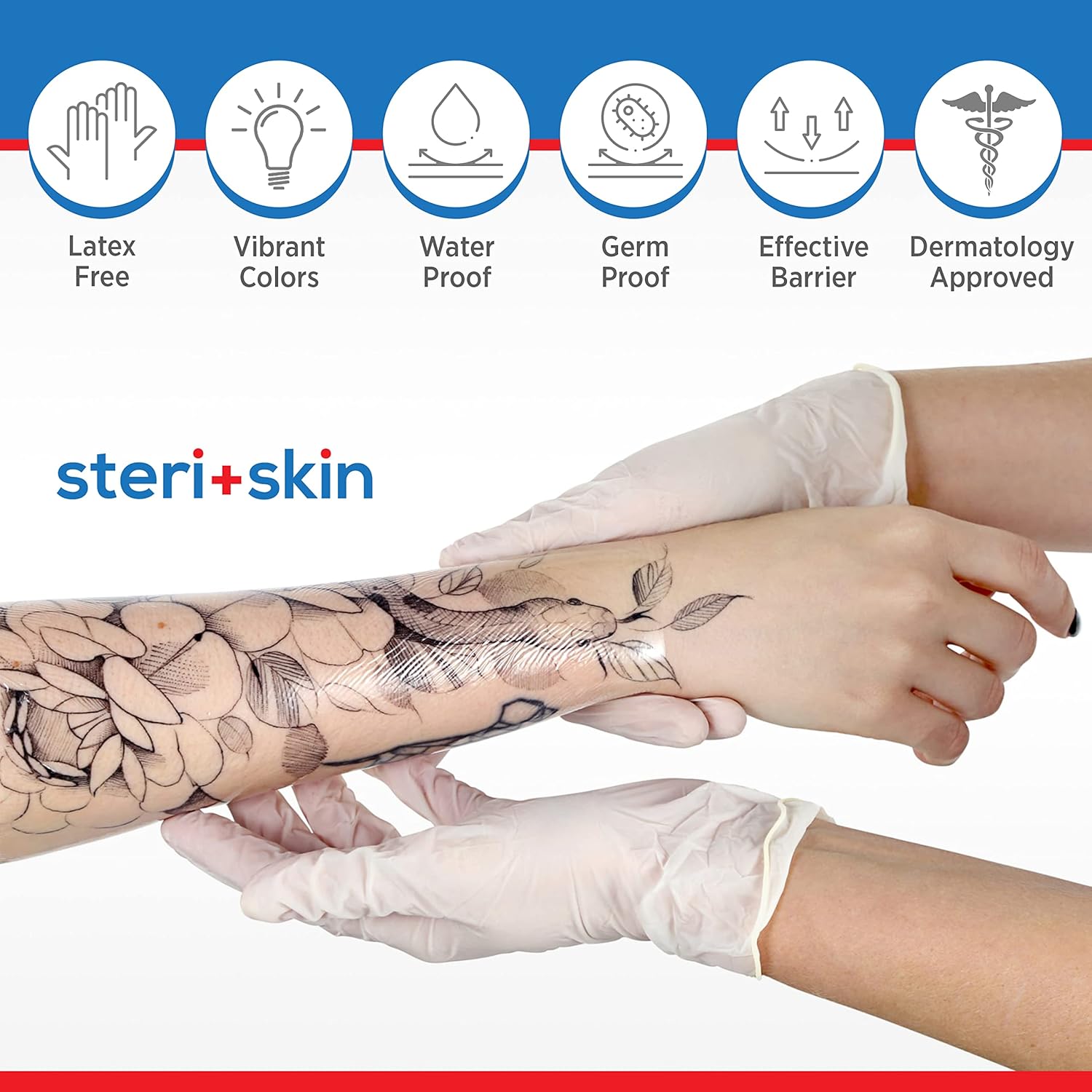 Vendaje de tatuaje para cuidado posterior, 6 pulgadas x 8 yardas, película sanitaria transparente, flexible y transpirable, cinta adhesiva