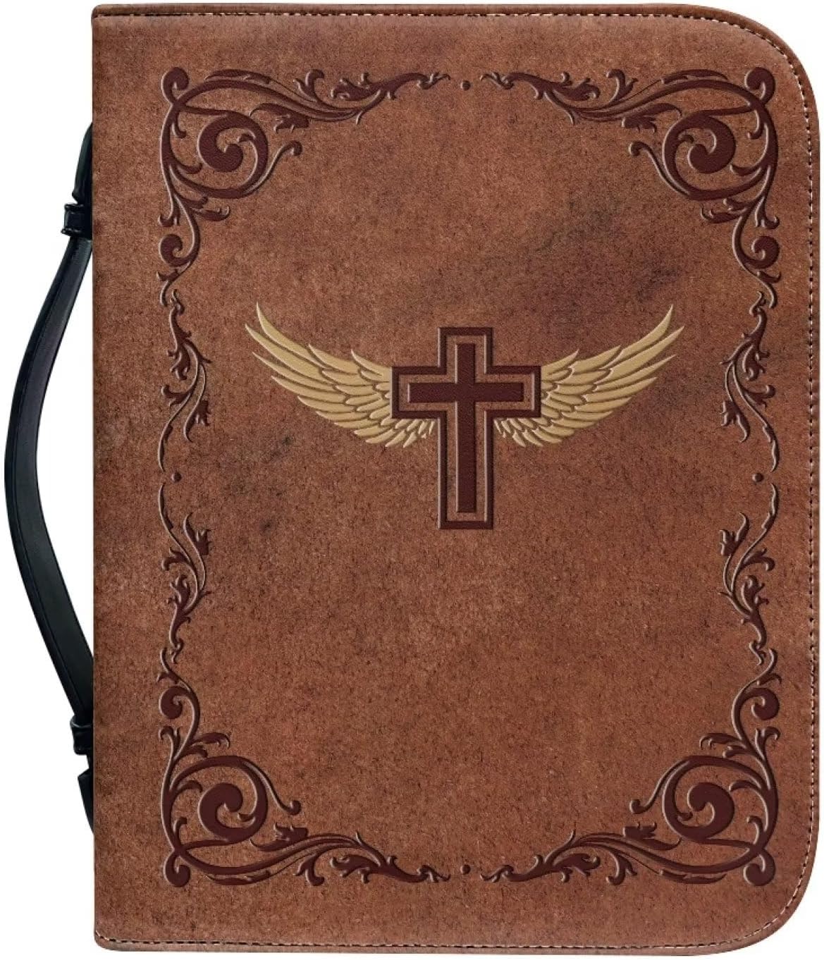 Funda para la Biblia, bolsa de estudio, funda de cuero para la Biblia con asa, funda de transporte impermeable para la Biblia para mujeres y hombres