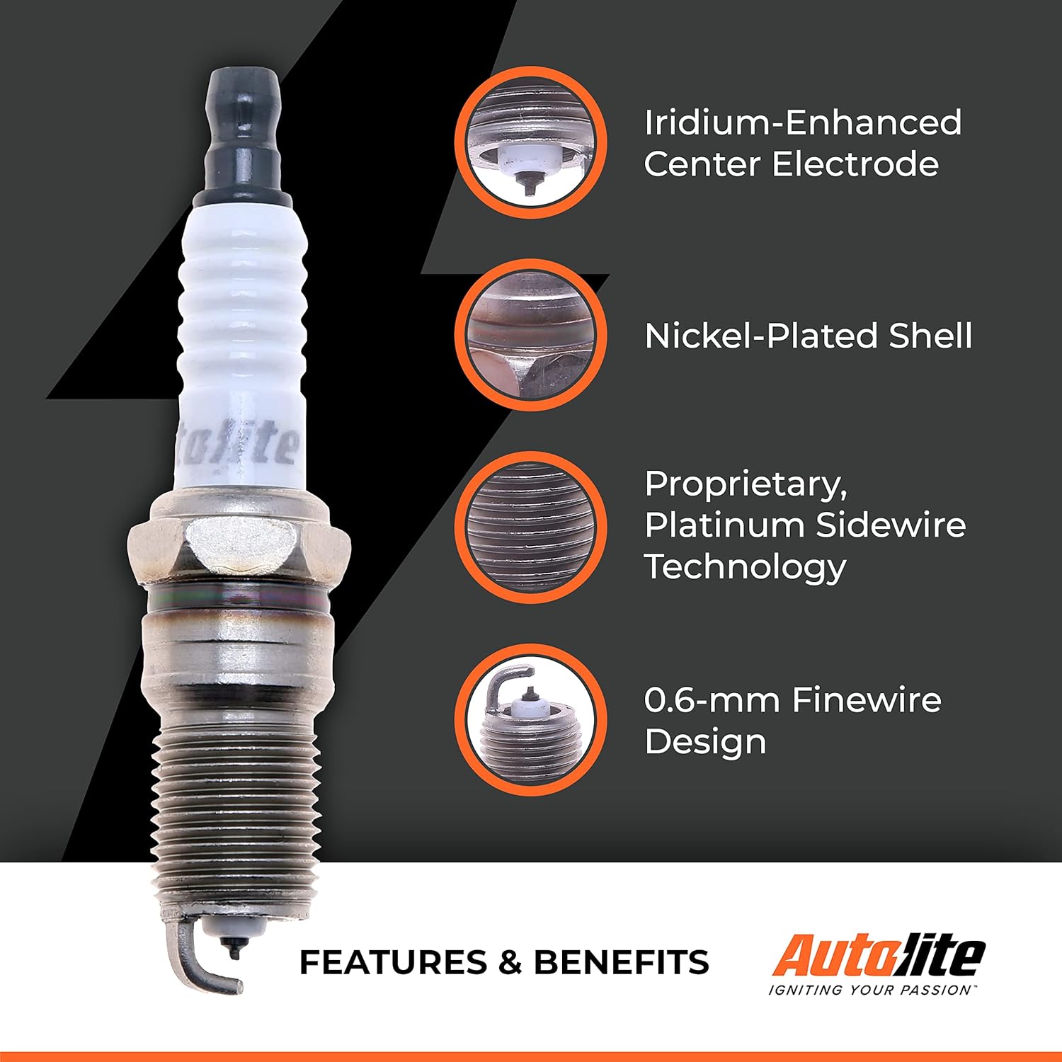 Autolite Iridium XP – Bujía de repuesto automotriz, XP5682 (1 unidad)