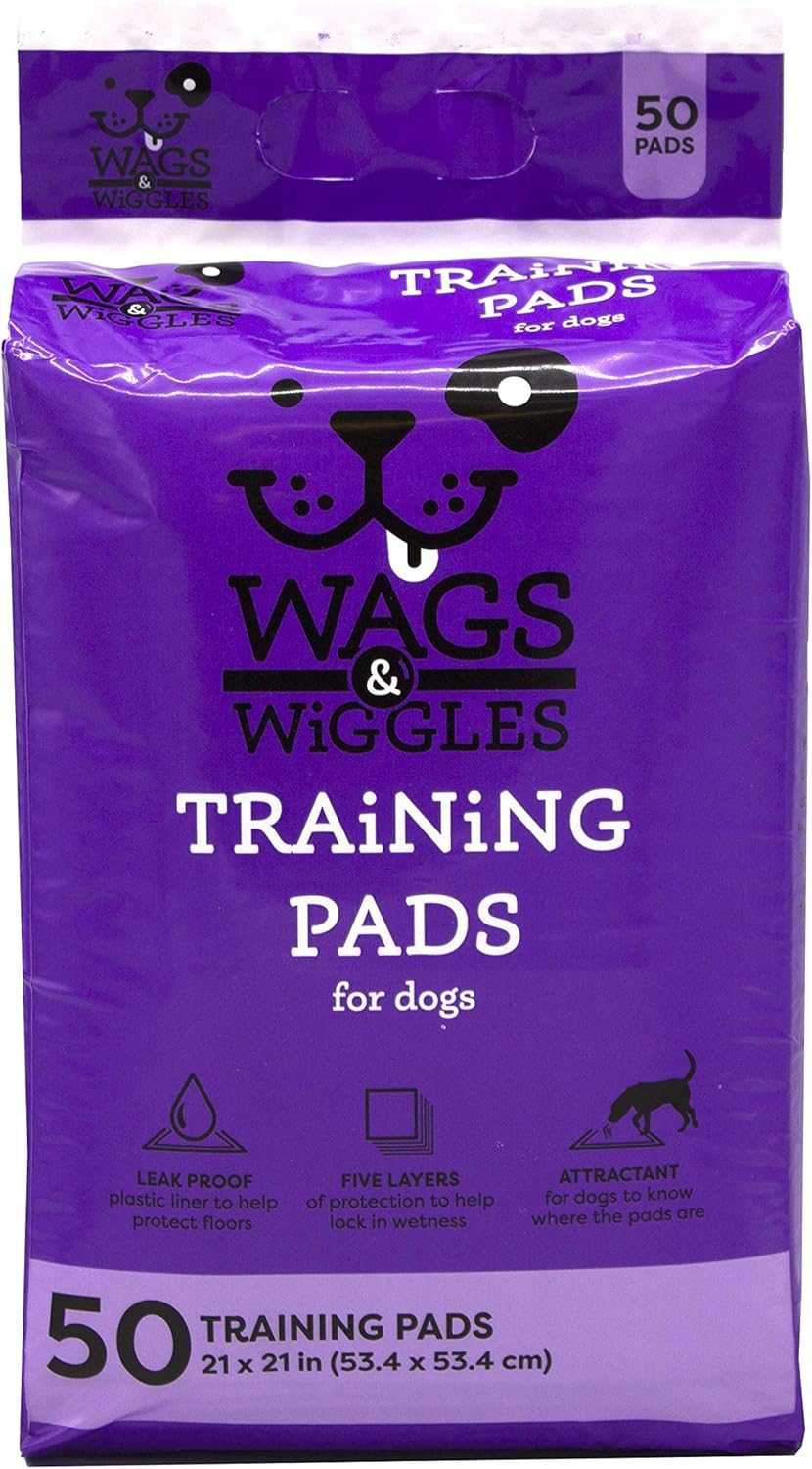 Wags & Wiggles FF9573PCS4 – Almohadillas de entrenamiento para perros, 50 unidades, paquete de 4 unidades, almohadillas de entrenamiento para perros
