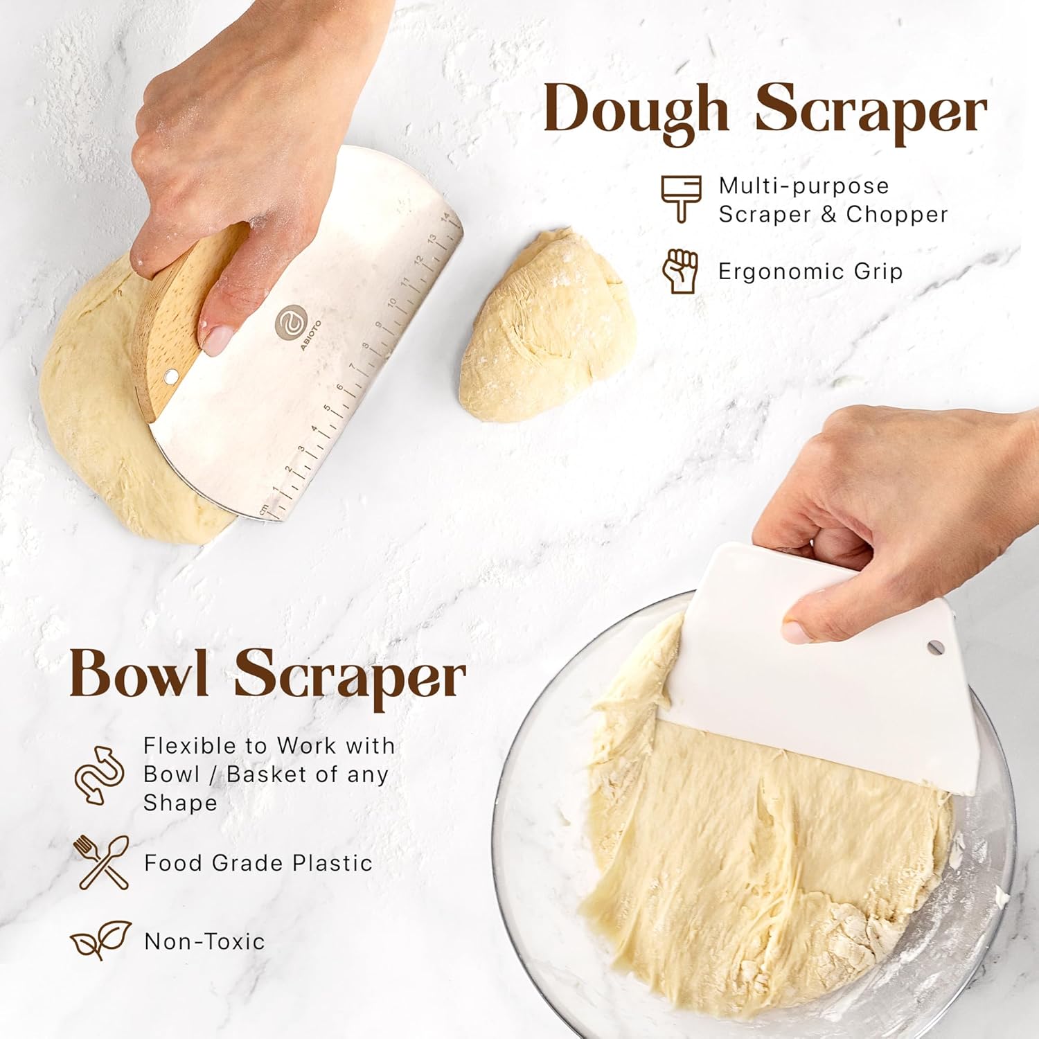 Suministros para hornear pan de masa madre y cestas de prueba, un kit completo para hacer pan que incluye bannetons redondos de ratán de 10 pulgadas